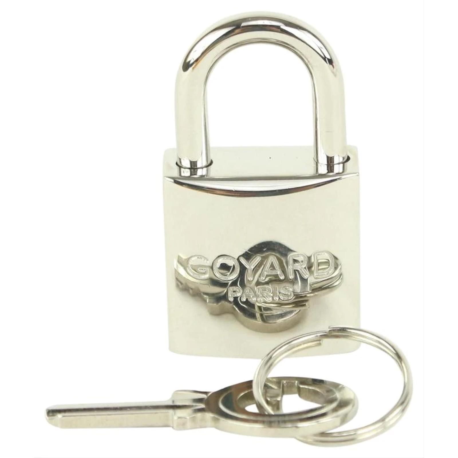 Goyard Logo Lock and Key Set Cadena Padlock Bag Charm ref.391702