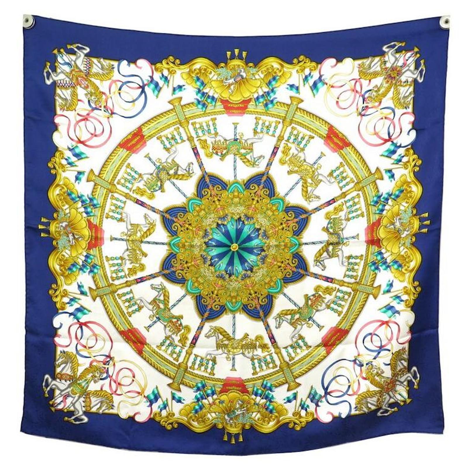 Hermès NEW HERMES SCARF LUNA PARK METZ CARRE 90 IN NEW SILK SCARF ...