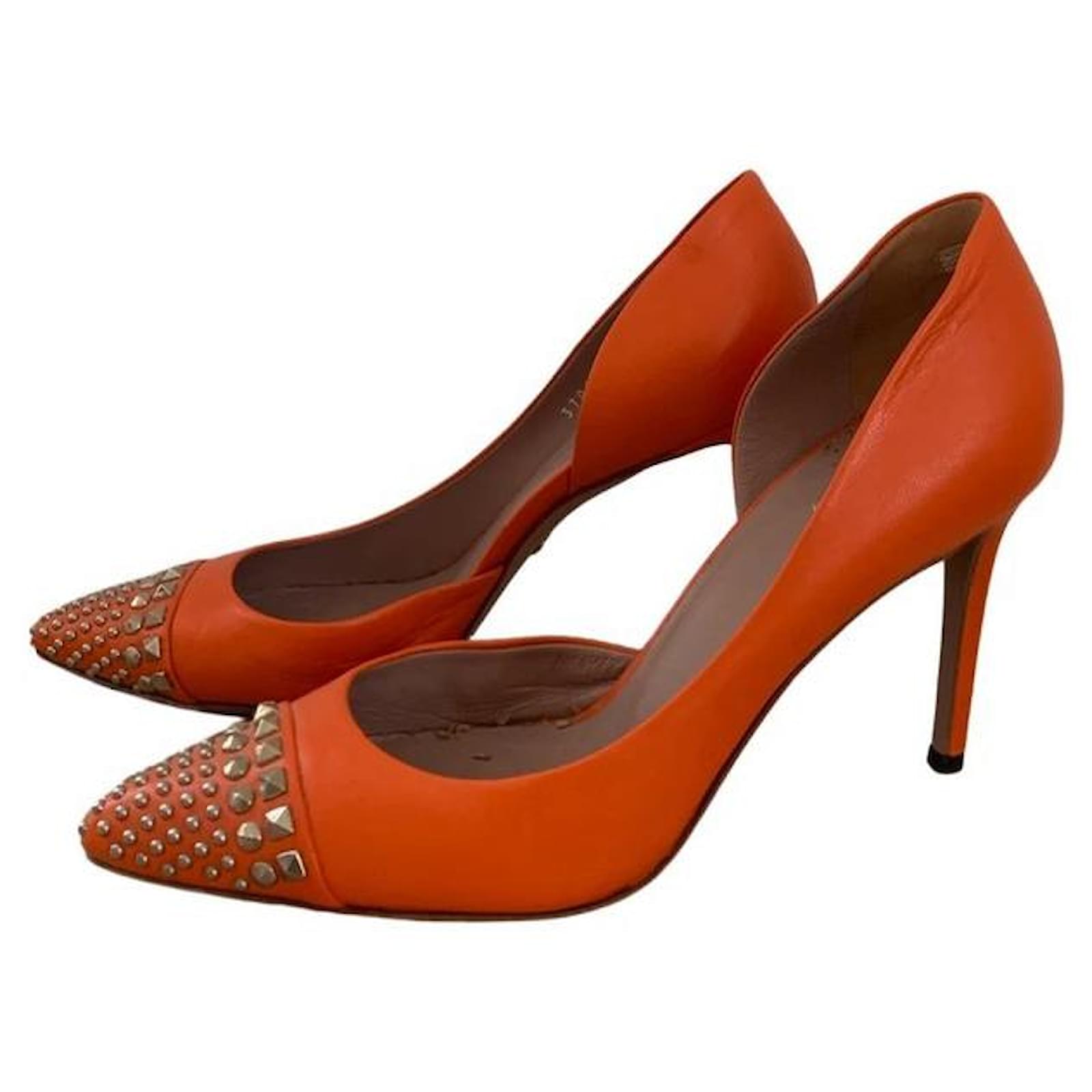 orange gucci heels