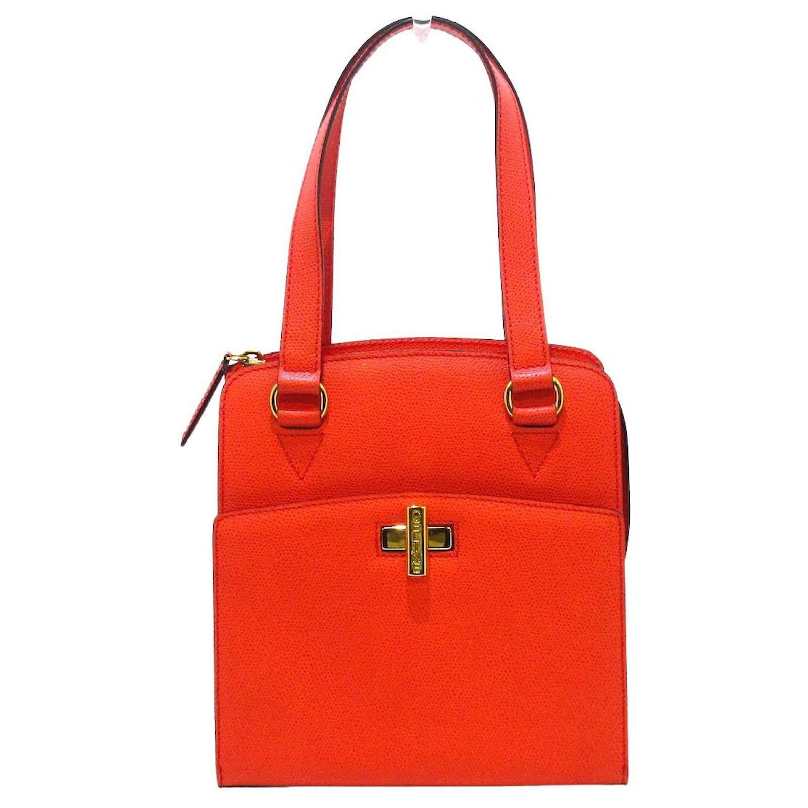 Céline Bolso de mano celine Naranja Cuero ref.393694 - Joli Closet