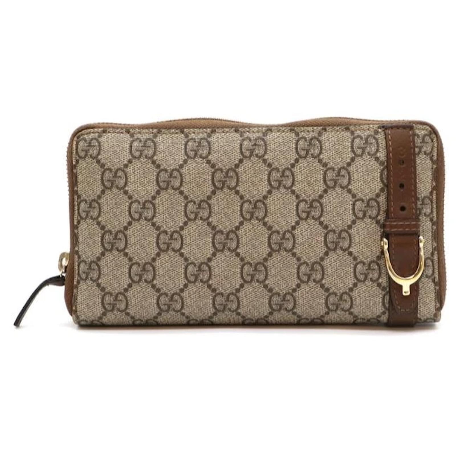 gucci canvas zip around wallet