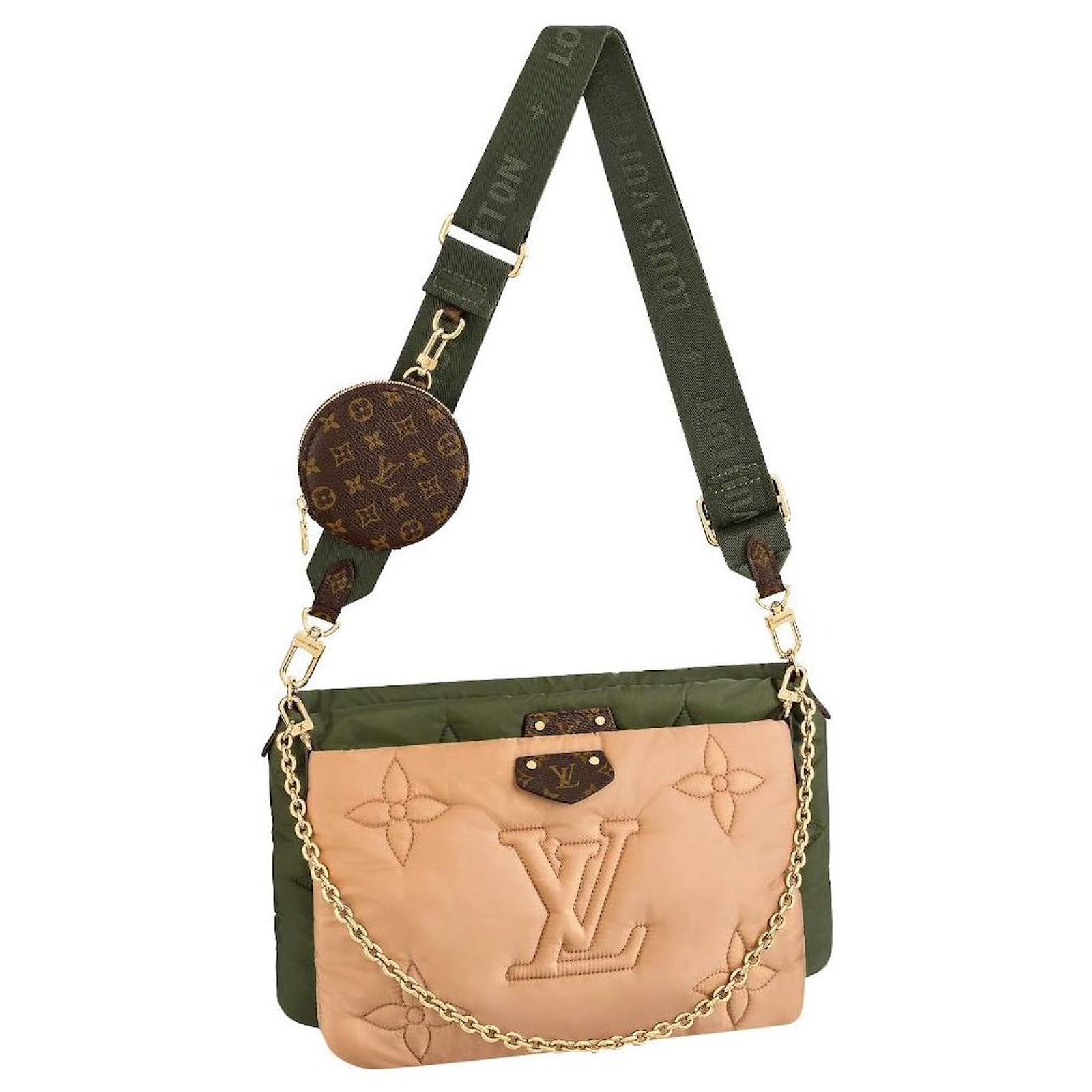 LV POCHETTE Green Sling Bag Multi Pochette Accessoires Monogram Canvas Green  GREEN - Price in India