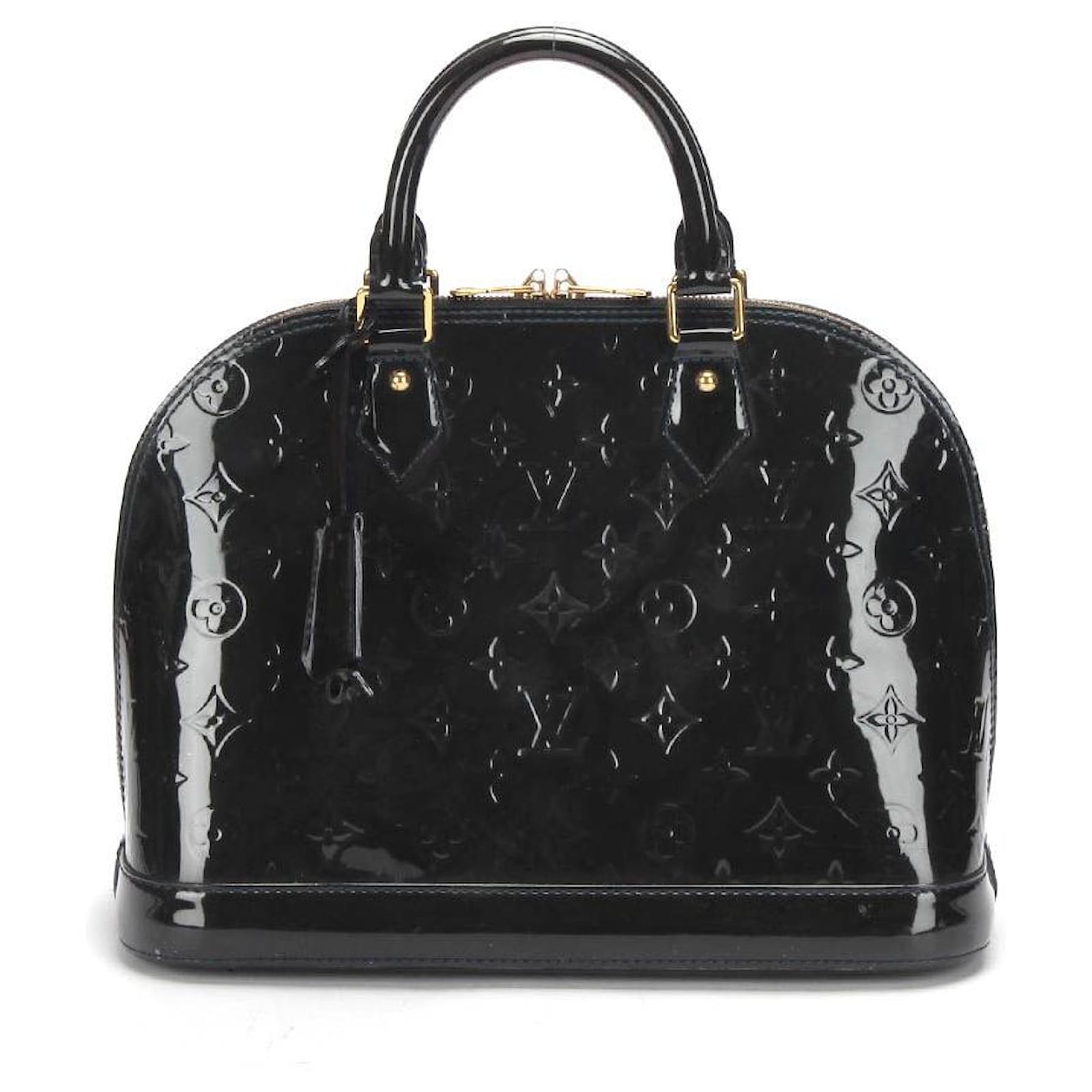 Louis Vuitton Monogram Vernis Alma PM in black patent leather ref