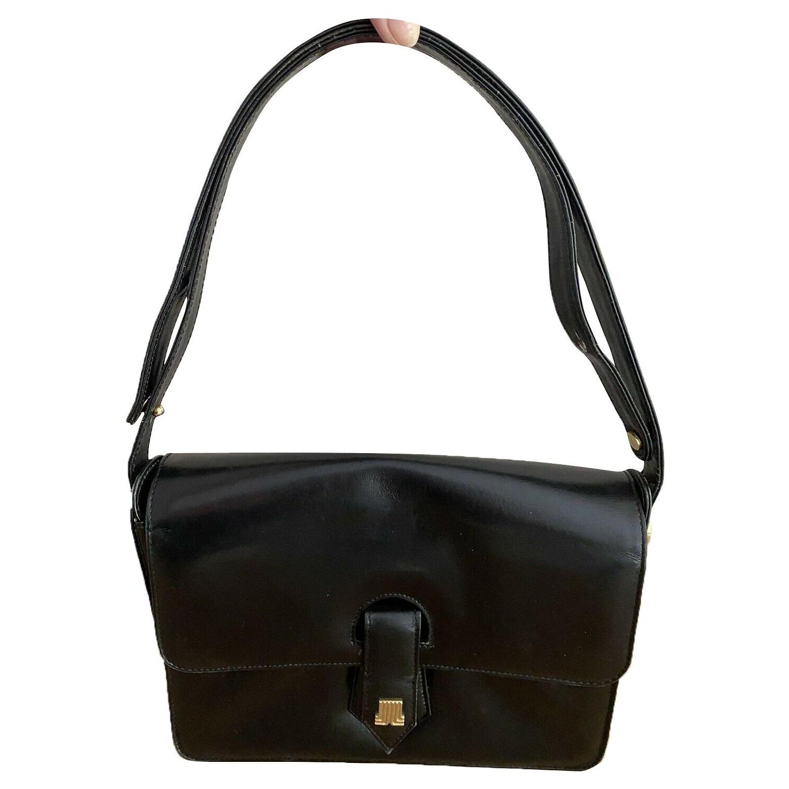 Sac Pour Homme LANVIN En Cuir Bordeaux - Occasion - Style Cuir Et Toile - Marque De Luxe