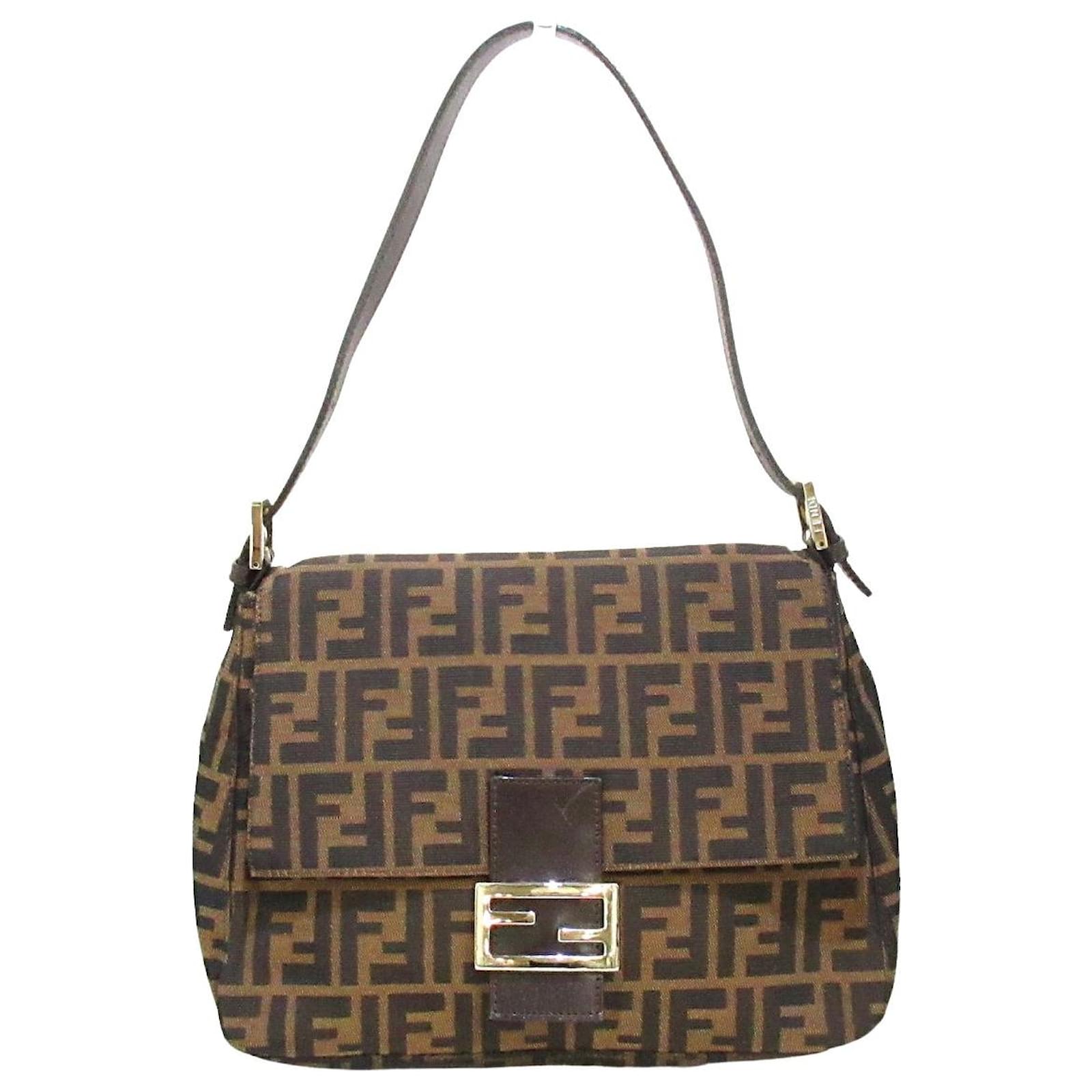 Fendi Mamma Baguette Brown Cloth ref.394879 - Joli Closet