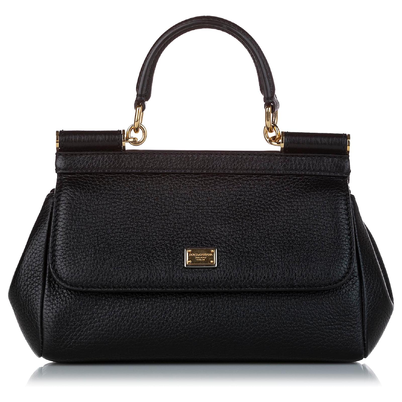 Dolce & Gabbana Dolce&Gabbana Black Miss Sicily Leather Satchel Pony ...