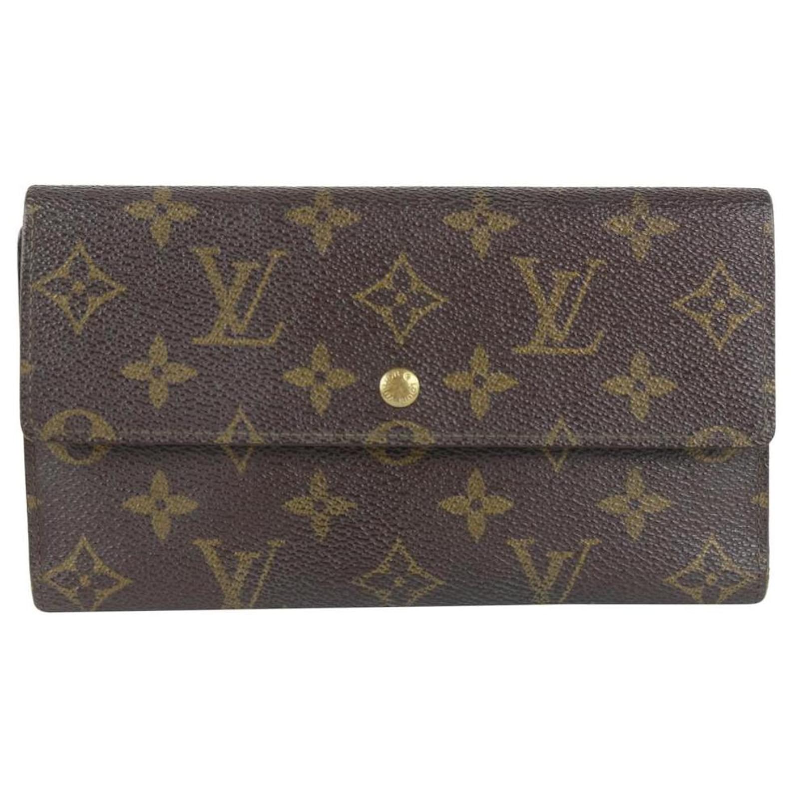 Louis Vuitton Monogram Porte Tresor Trifold Sarah Long Flap Wallet 2LV1013  Leather ref.396160 - Joli Closet