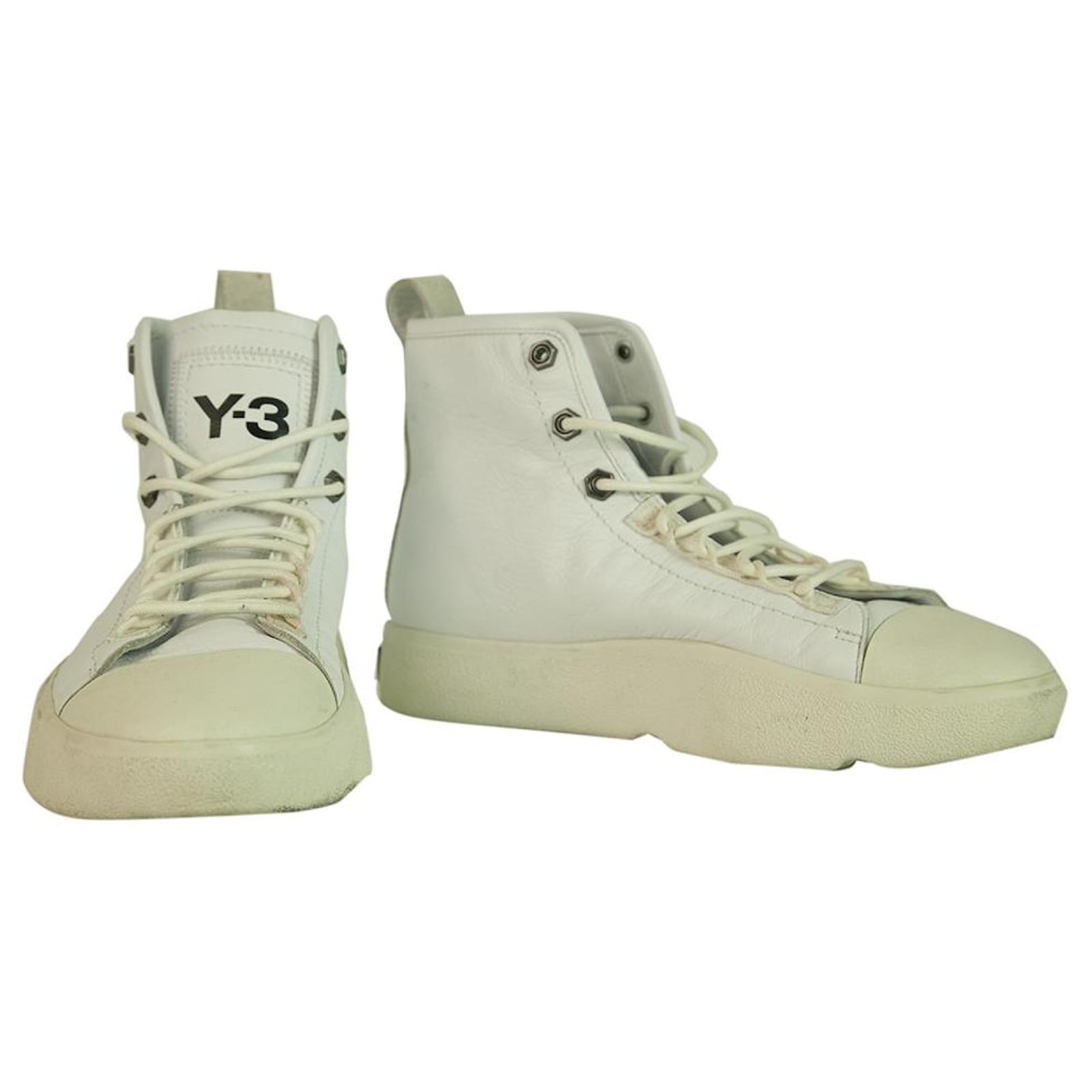 Adidas Y-3 by Yamamoto Y-3 Bashyo II White leather sneakers 42 eu, US 8,5 ref.396973 - Joli Closet