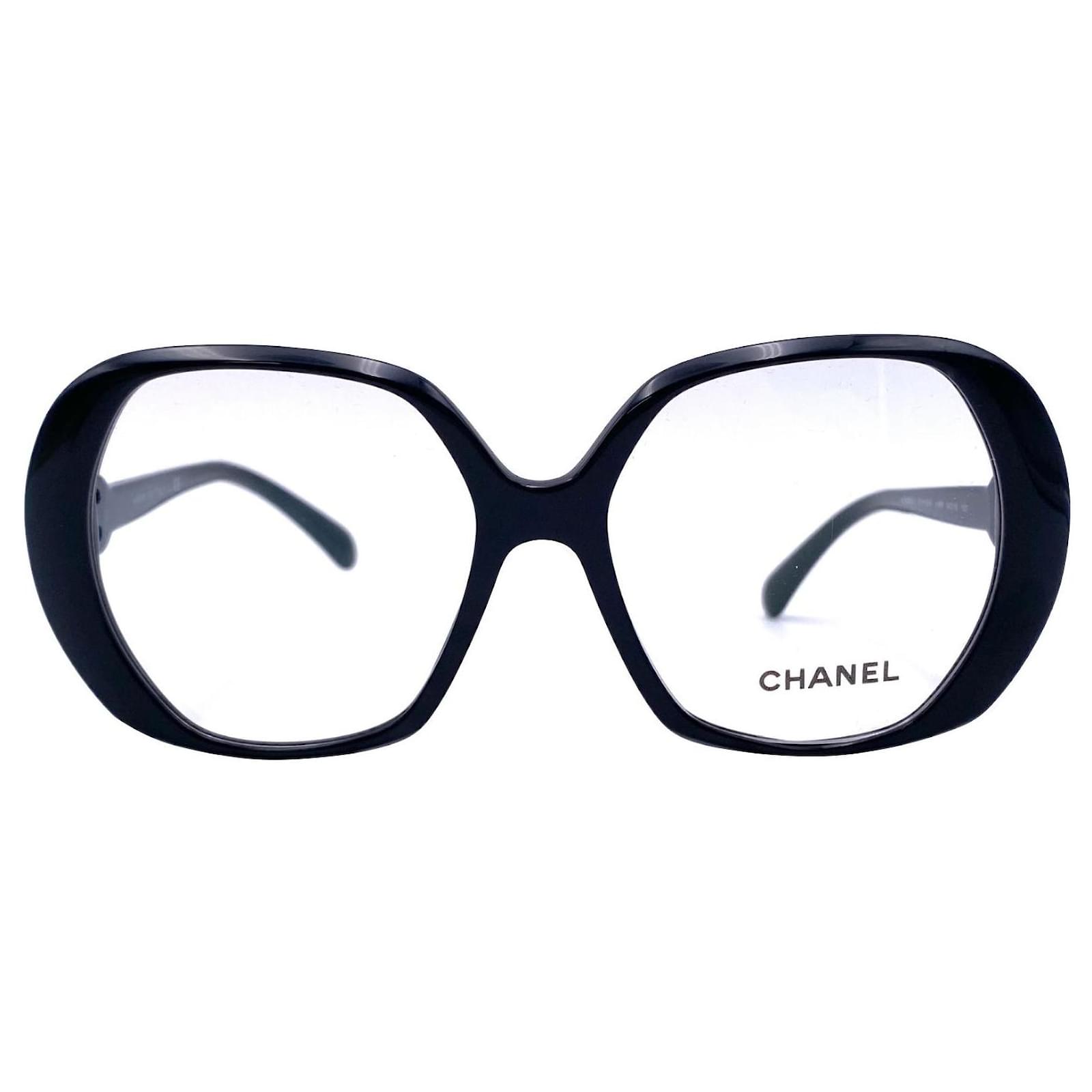 Chanel eyeglasses 2021 squared black oversize Acetate ref.397315 - Joli  Closet