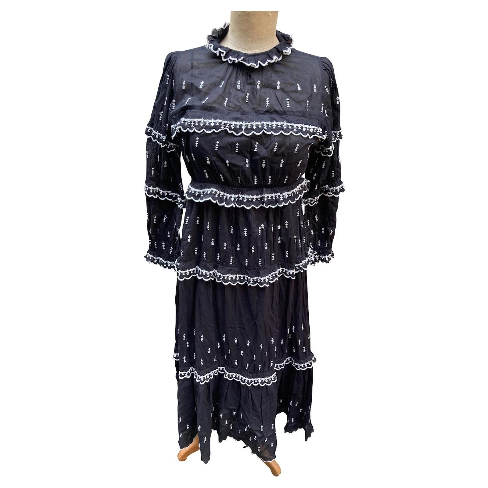 Isabel Marant Etoile Superb long dress Isabel star Lyukio Black Polyester - Joli Closet