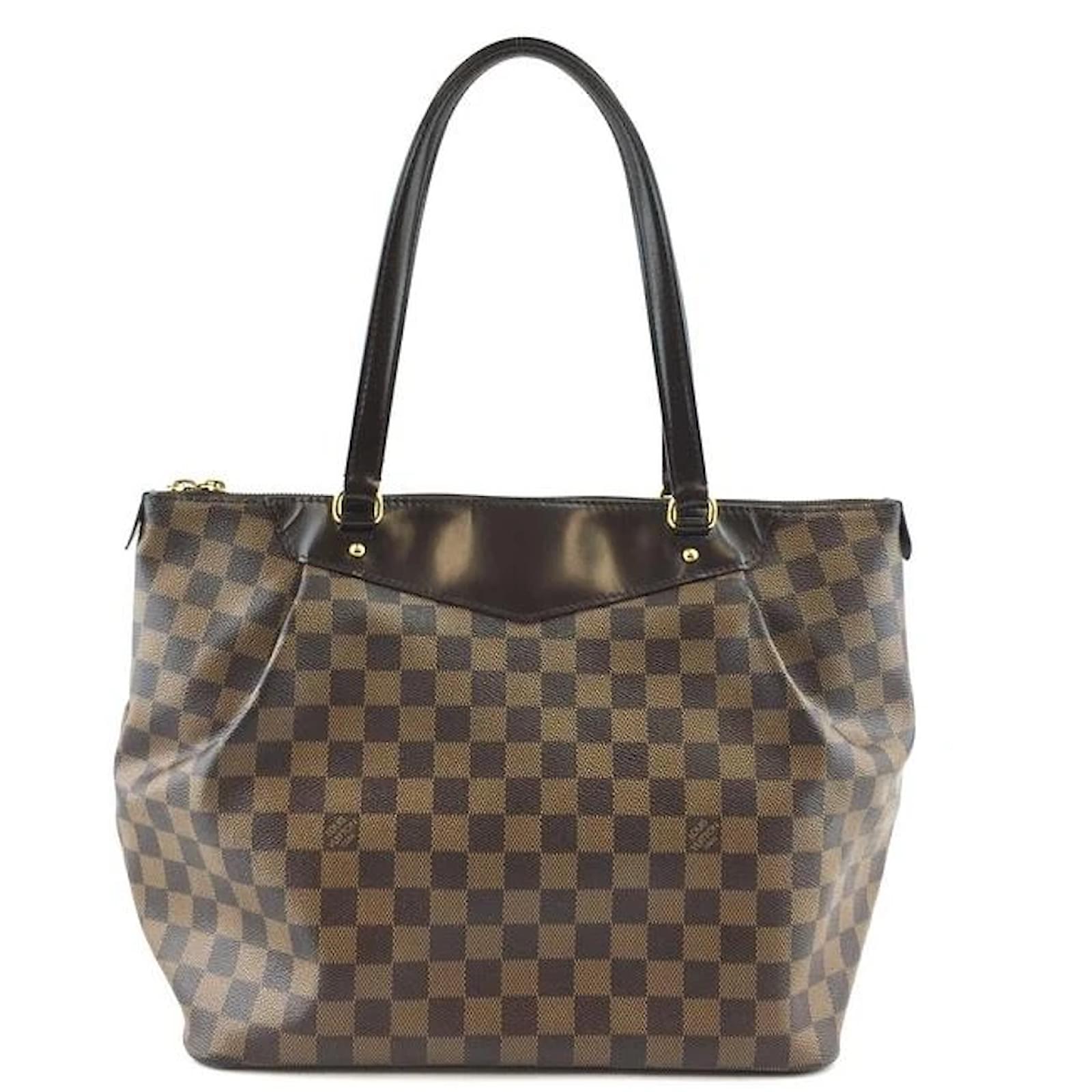 Louis Vuitton Damier Ebene Canvas Leather Westminster Shoulder Bag