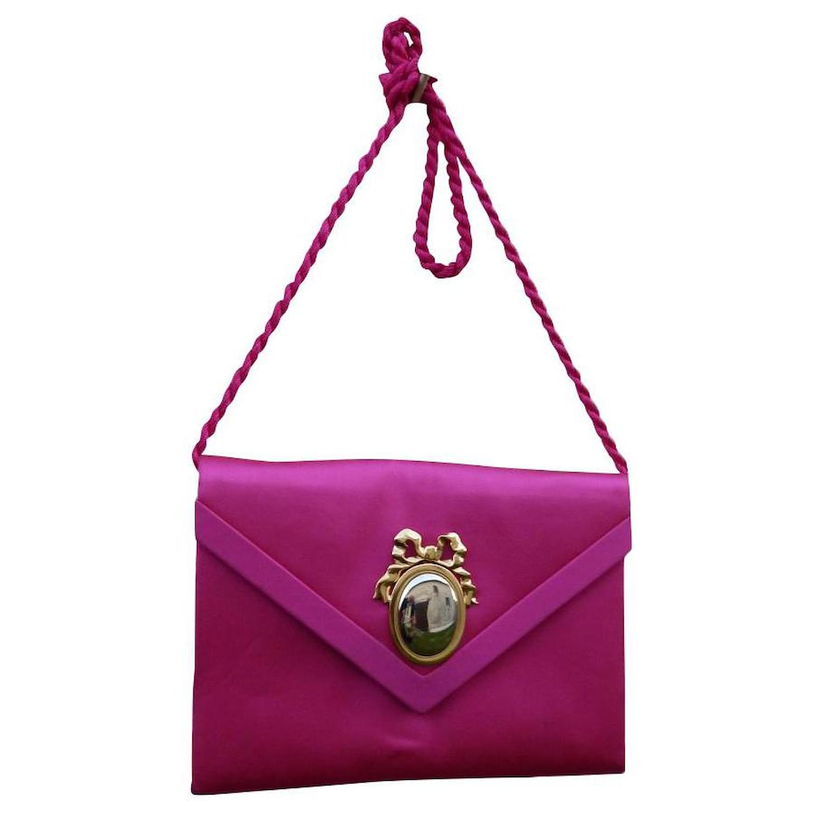 Dior Handbags Pink Golden Satin ref.398351 Joli Closet