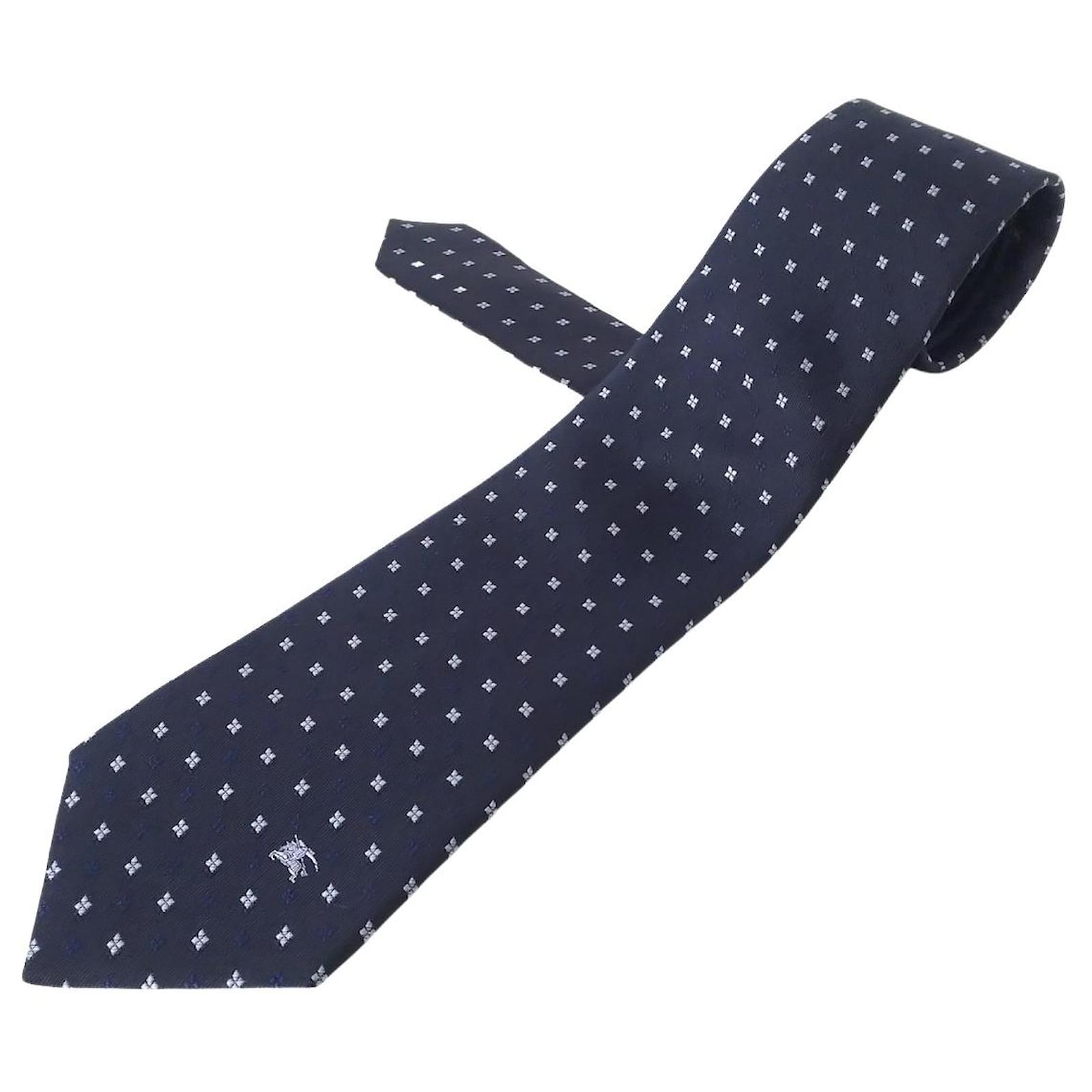 Burberry Tie Navy blue Silk  - Joli Closet