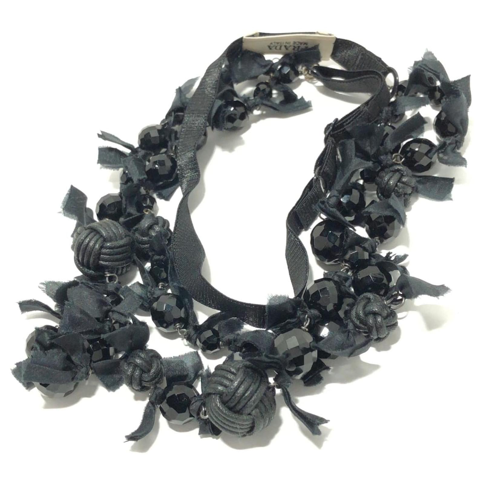 black plastic prada necklace