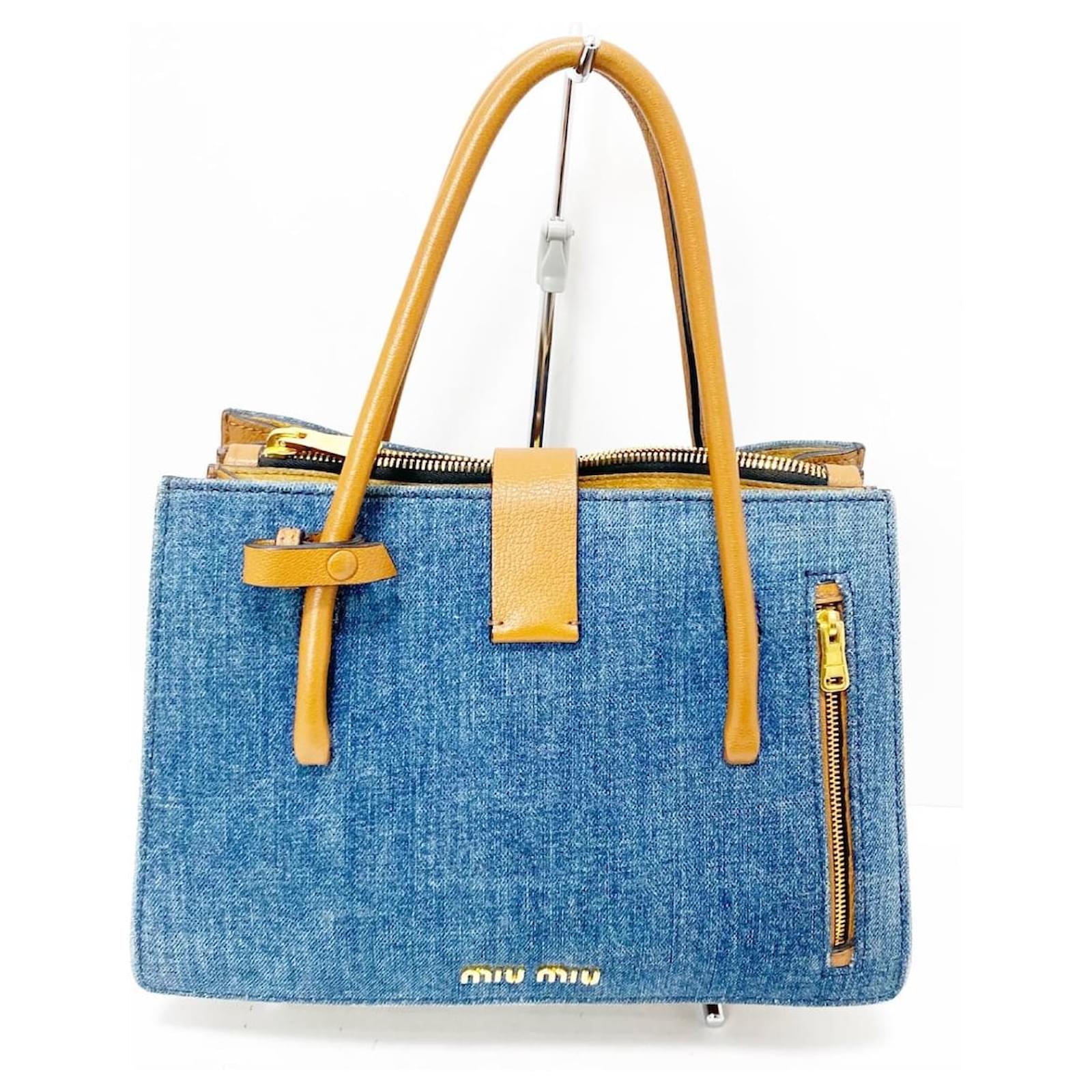 MIUMIU / damage denim hand bag