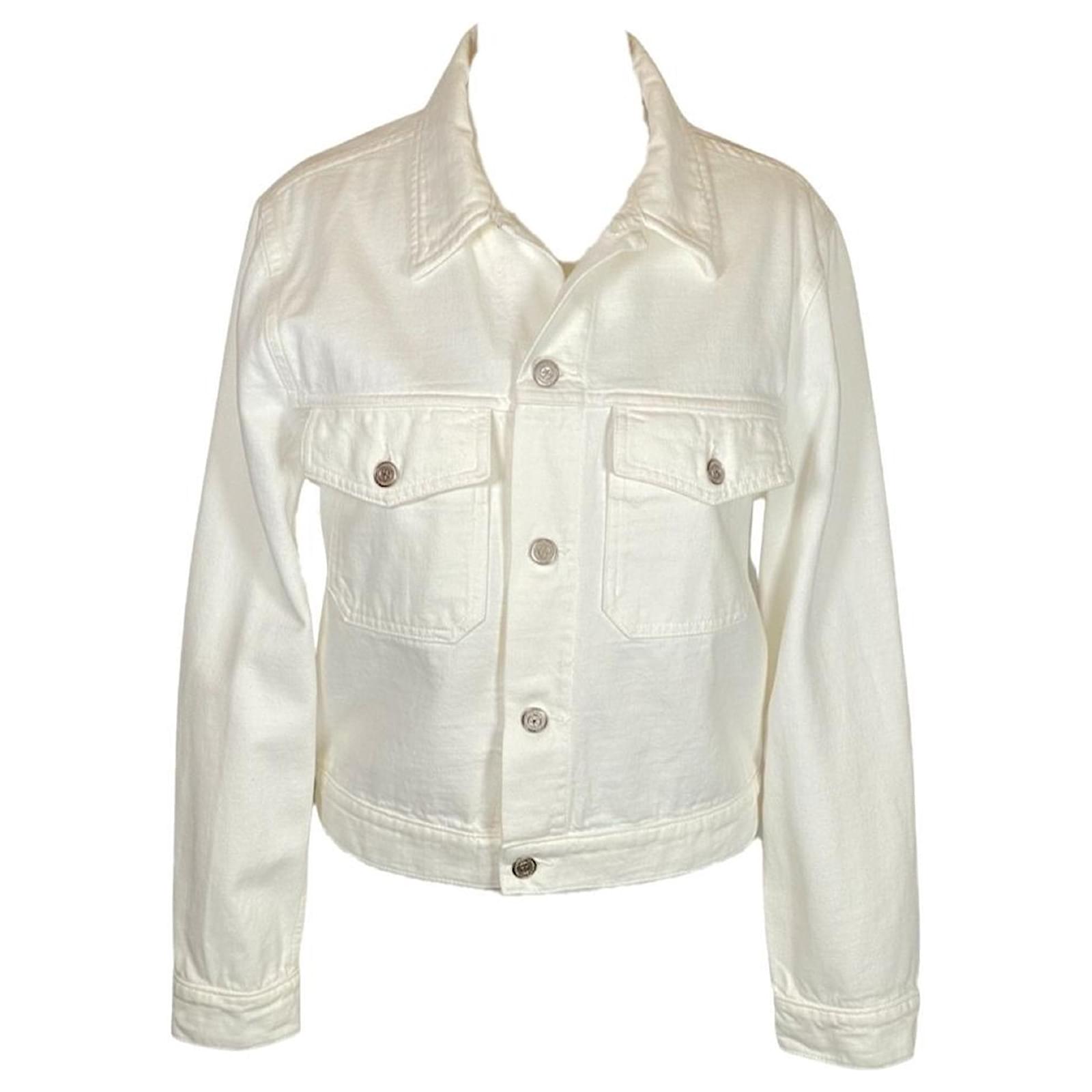 Golden Goose Deluxe giacca di jeans bianca Bianco Cotone ref.399200 - Joli  Closet