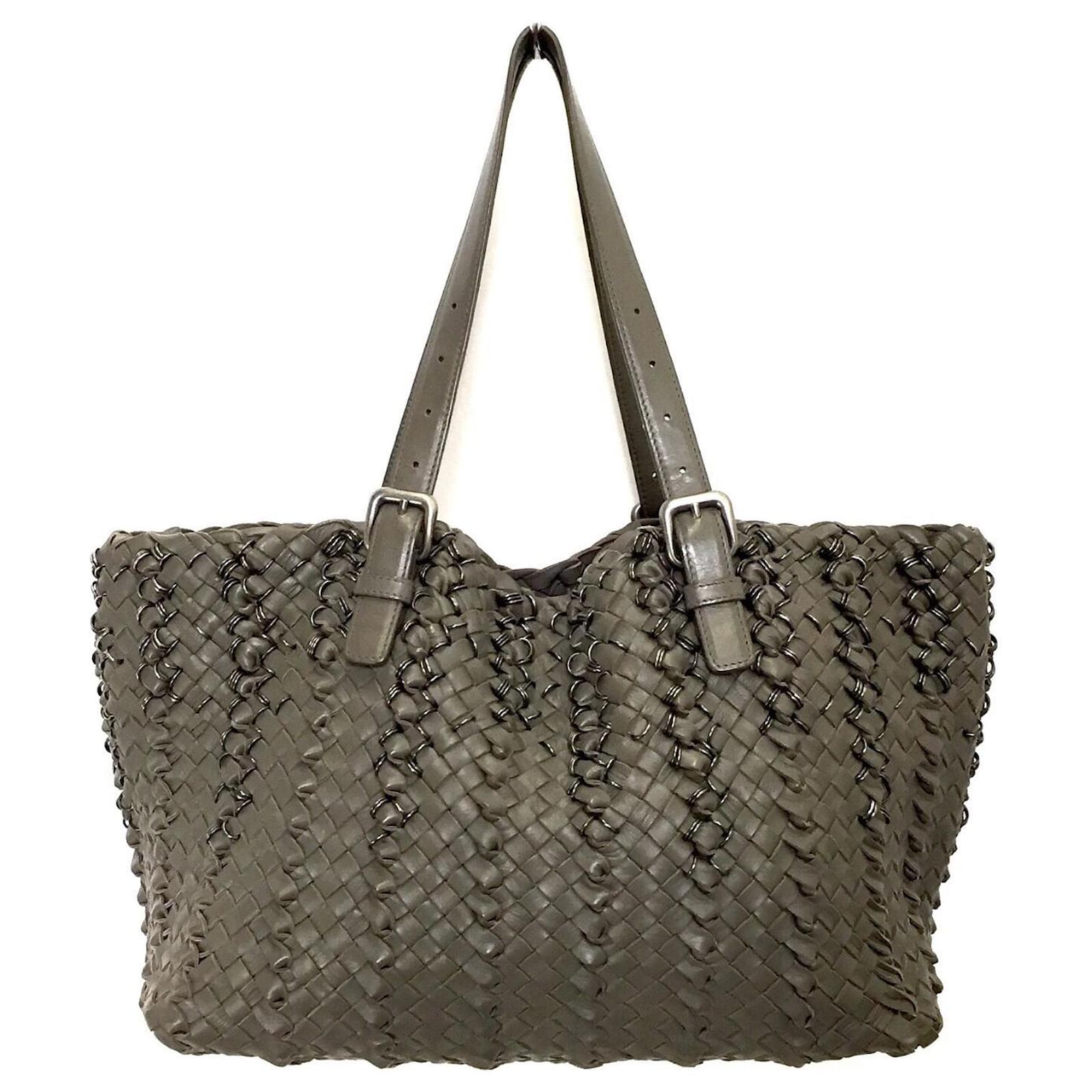 Bottega Veneta Beige Intrecciato Woven Nappa Leather Tote Bag