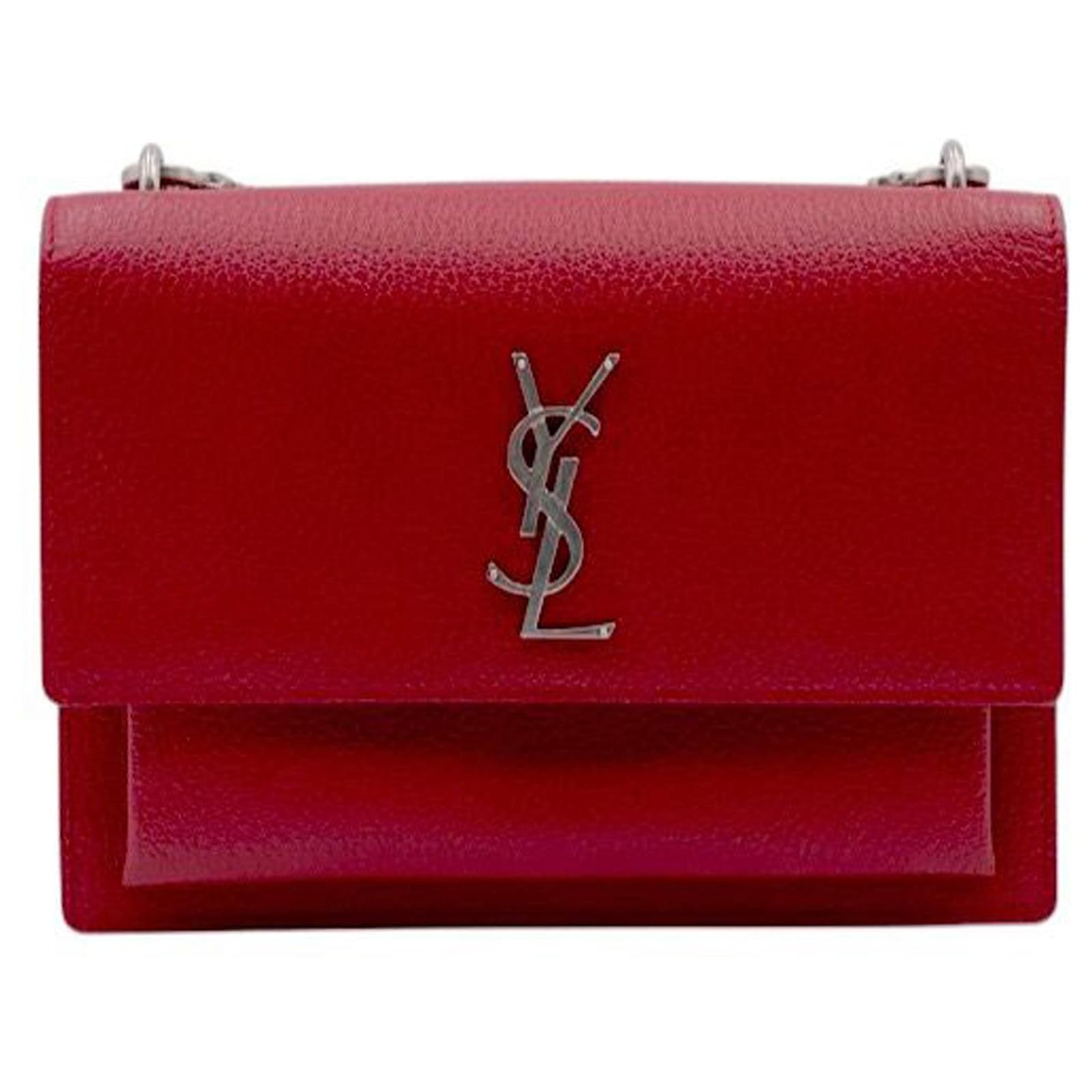 ysl bag red interior