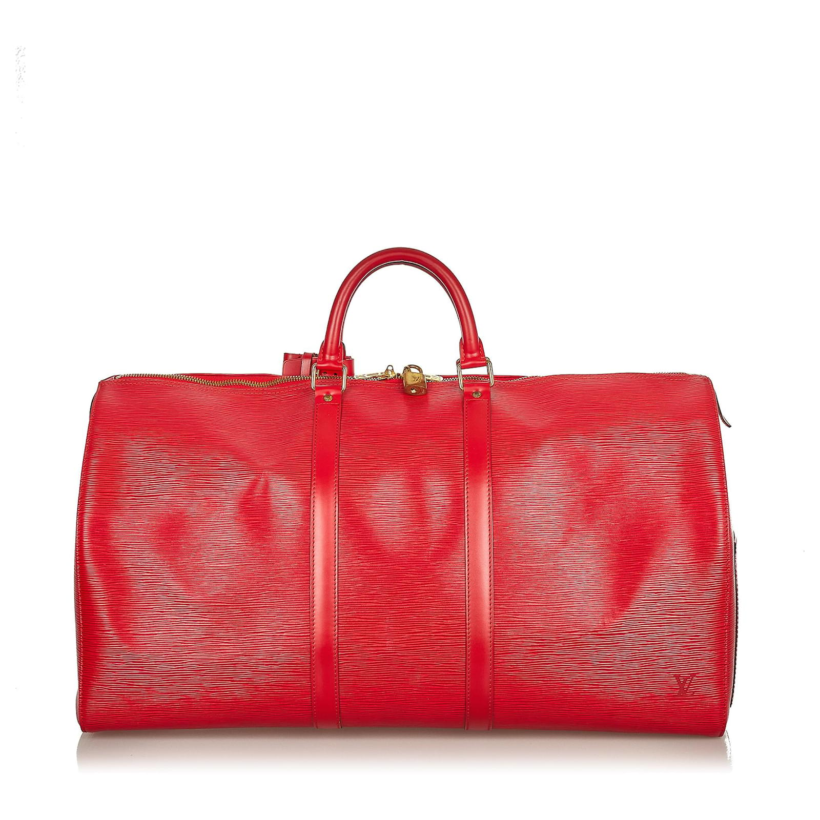 Louis Vuitton Red Epi Keepall 55