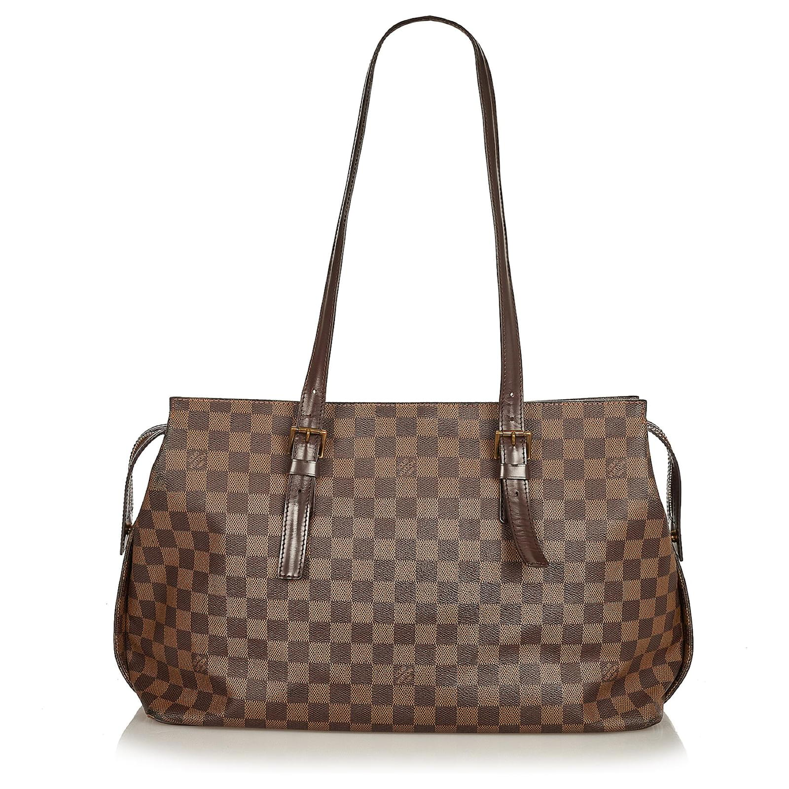 Louis Vuitton Brown Damier Ebene Chelsea Cloth Pony-style calfskin