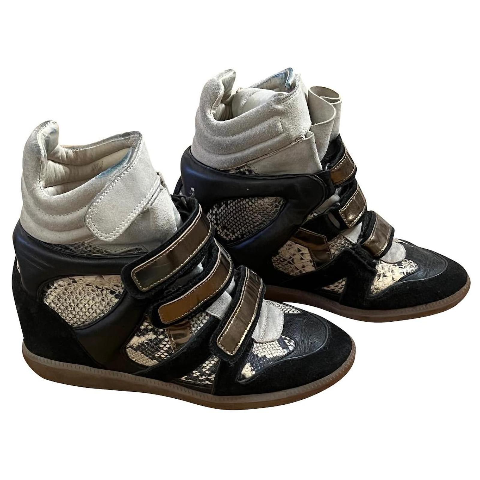 Verzamelen kans Sportschool Isabel Marant Etoile Sneakers Black Leather ref.400261 - Joli Closet
