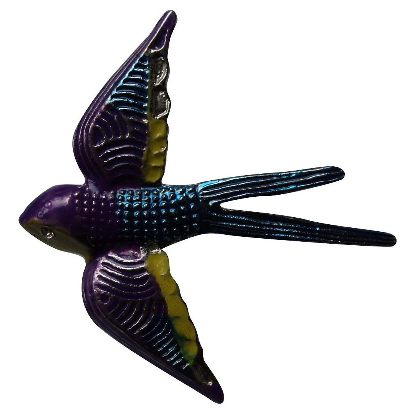 Superbe Broche Vintage émaillée Oiseaux - Bijou Ancien De Collection Ou Pour Manteau