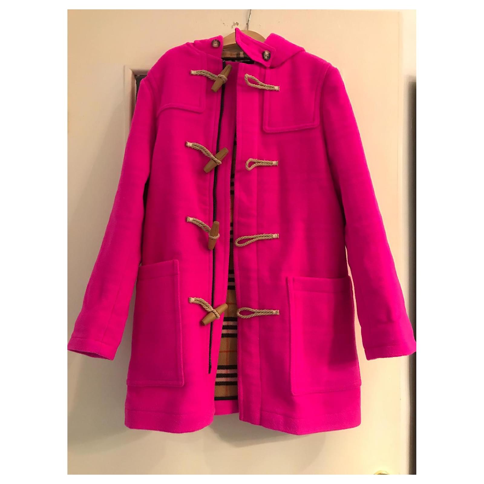 hot pink duffle coat