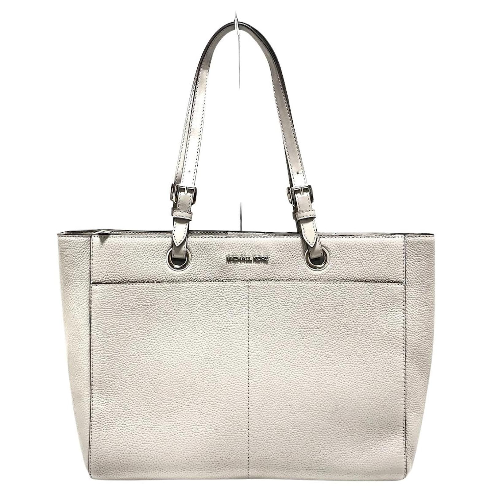 Michael Kors Erin Small Leather Convertible Backpack Shoulder Bag Pearl Grey