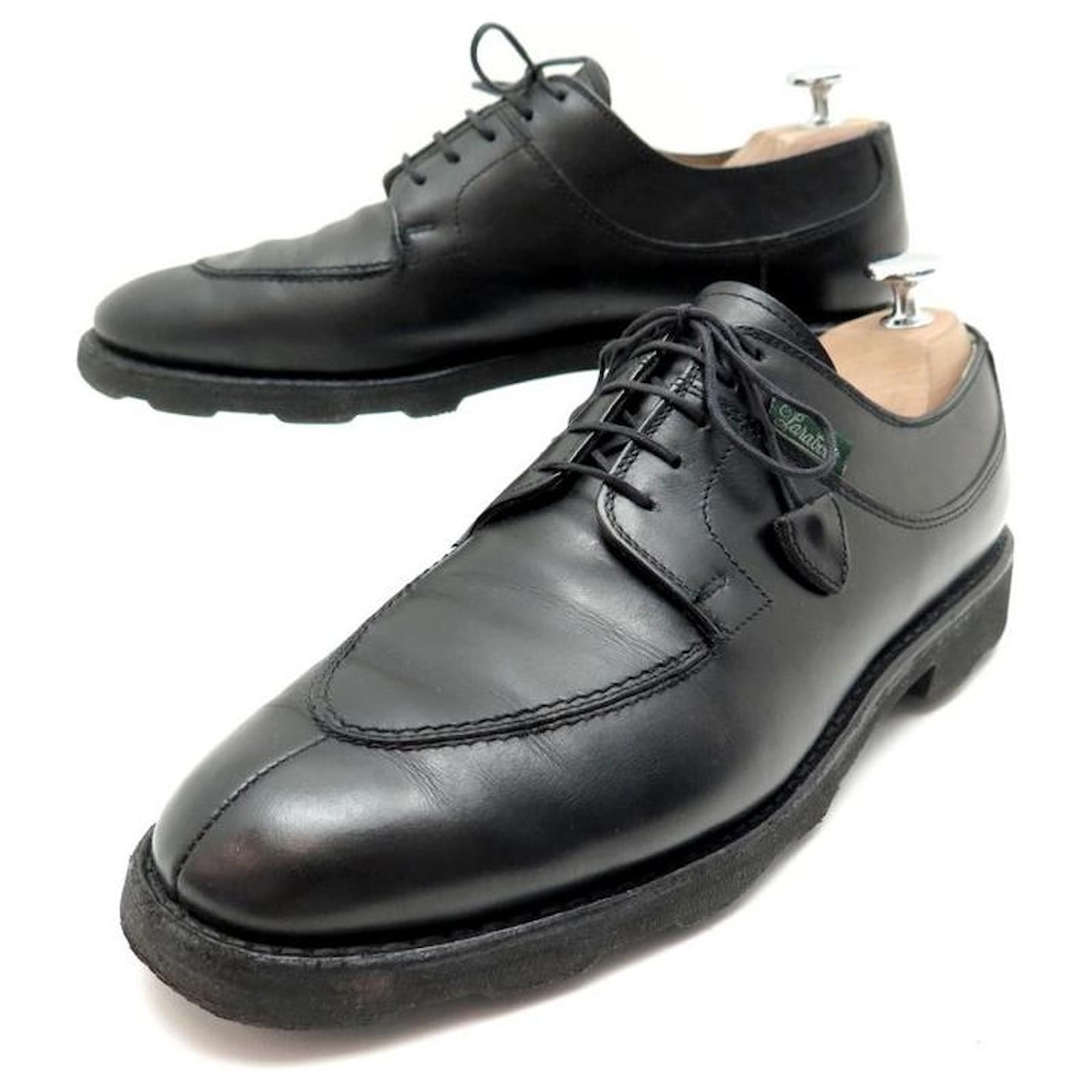 ZAPATOS DE CAZA DERBY PARABOOT AVIGNON 7 41 CUERO NEGRO + CAJA ZAPATOS  ref.401230 - Joli Closet
