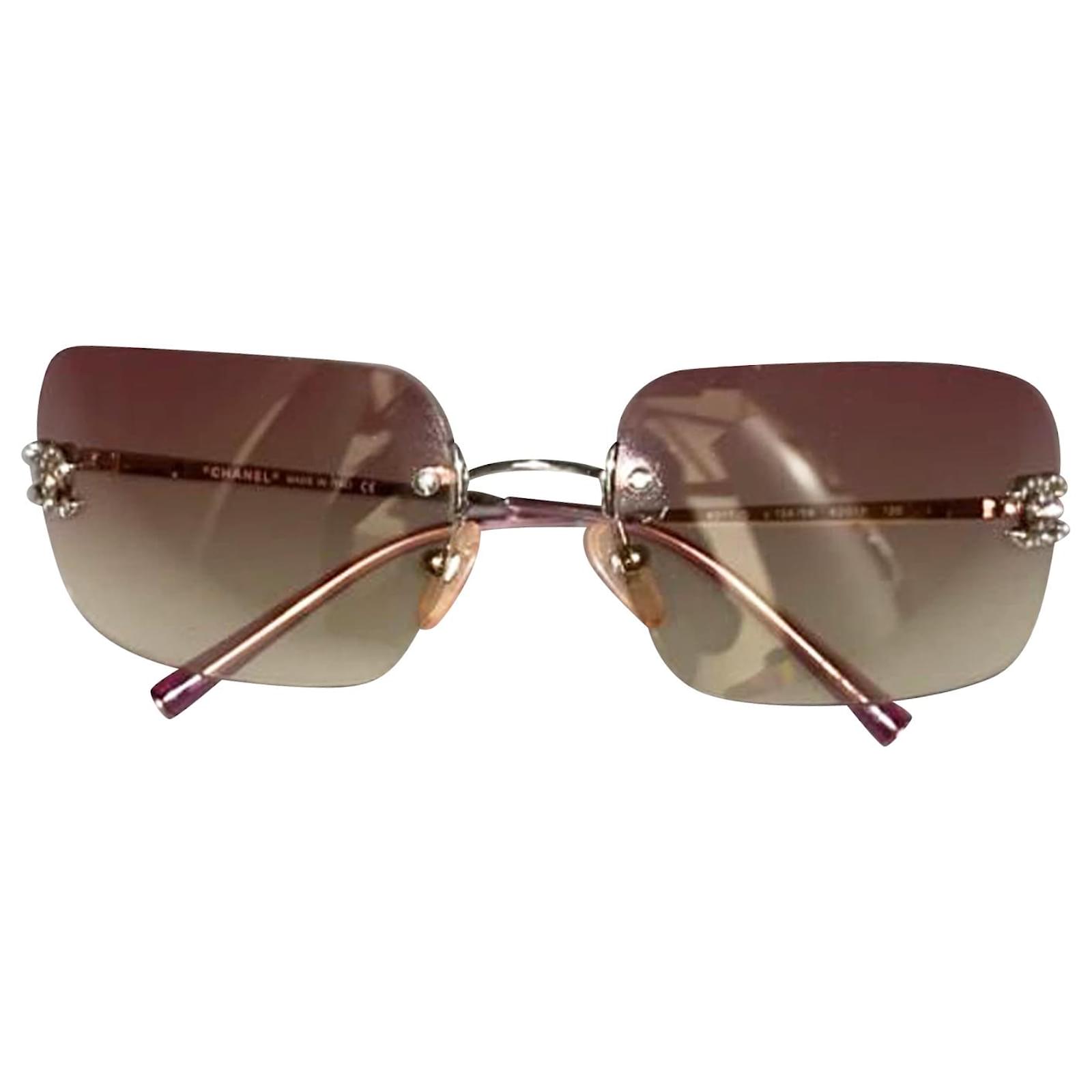 Chanel Sunglasses CC Aviators Rimless in Purple Plastic ref.401932