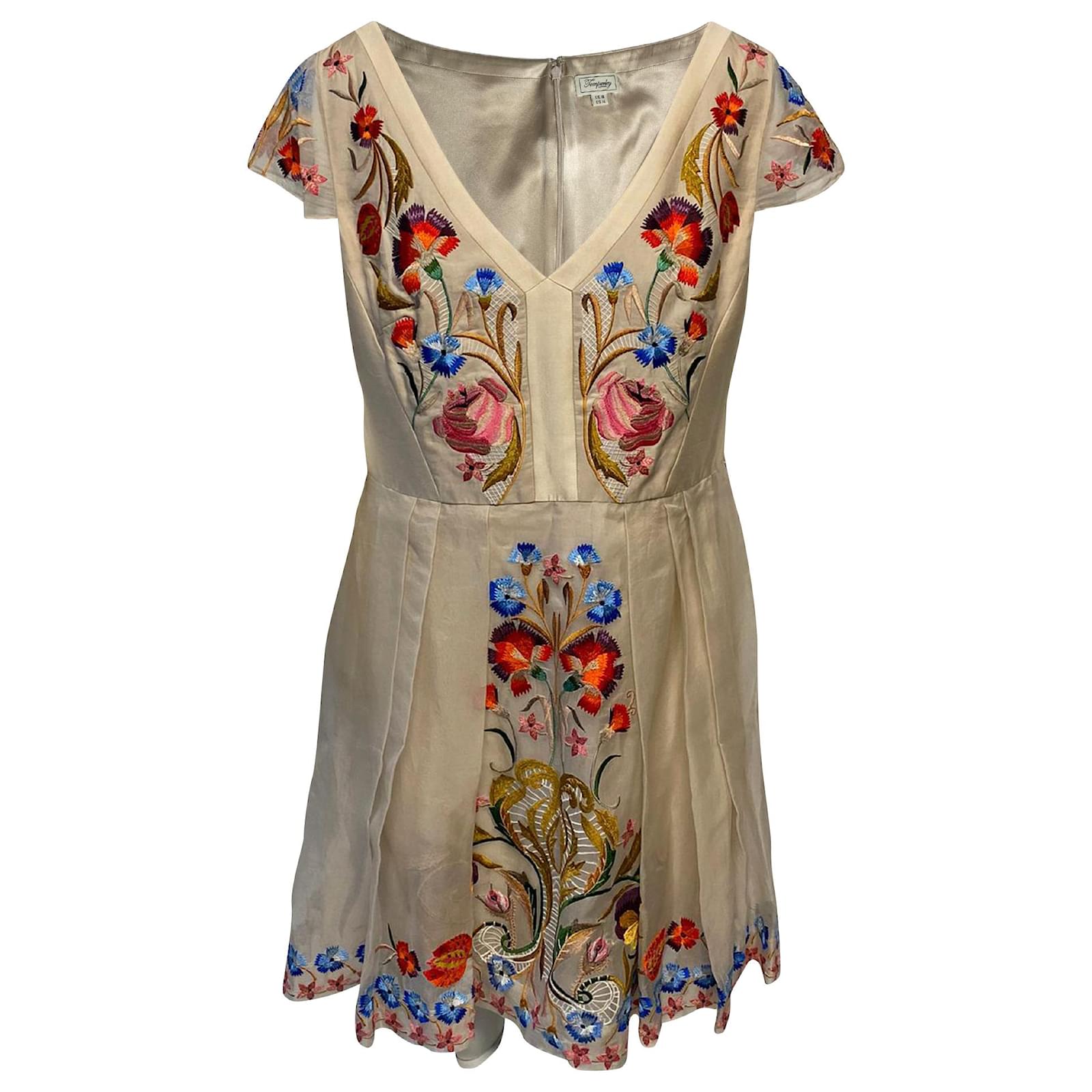 Temperley London Toledo Embroidered Dress in Multicolor SIlk Multiple  colors ref.403599 - Joli Closet