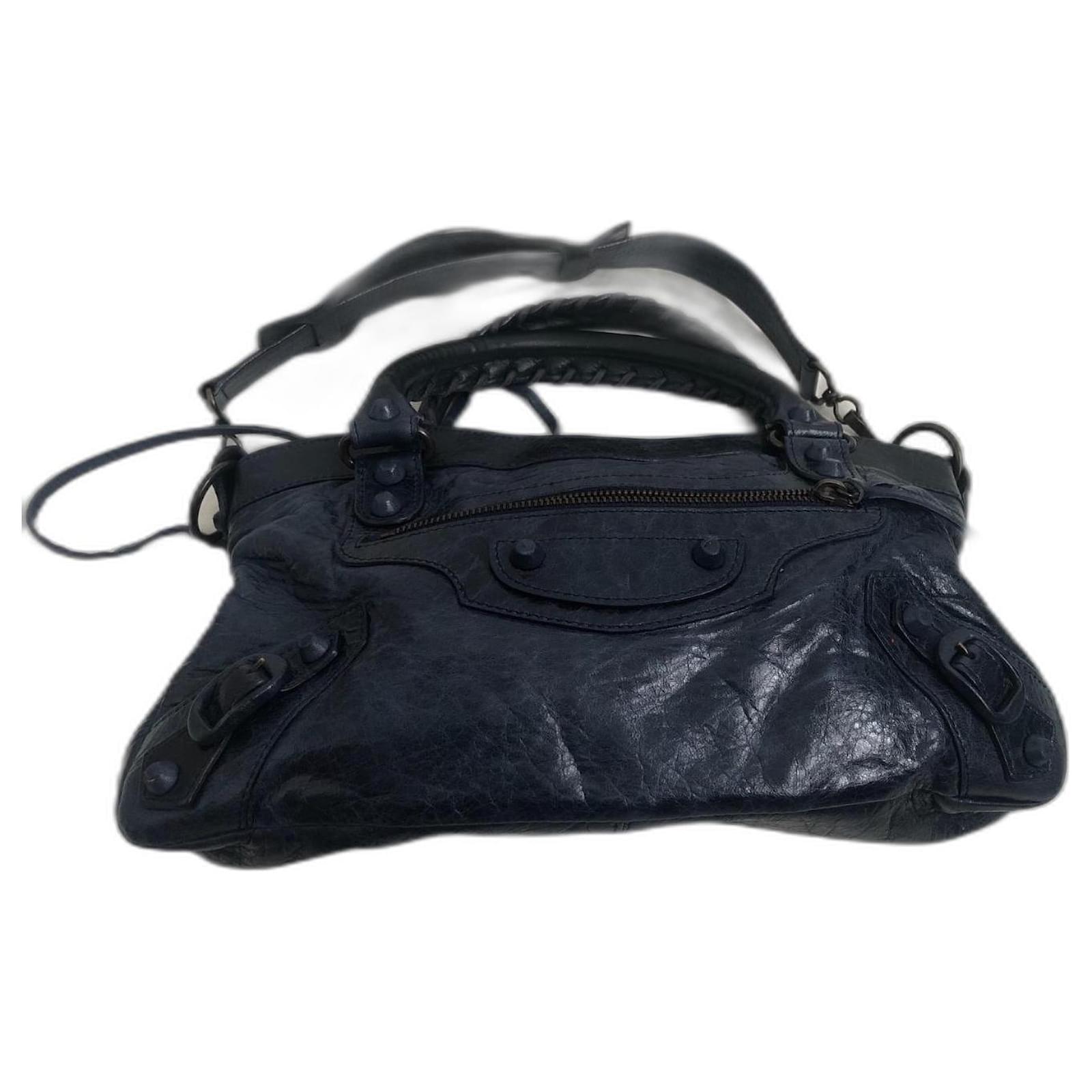 Balenciaga city bag in dark grey leather