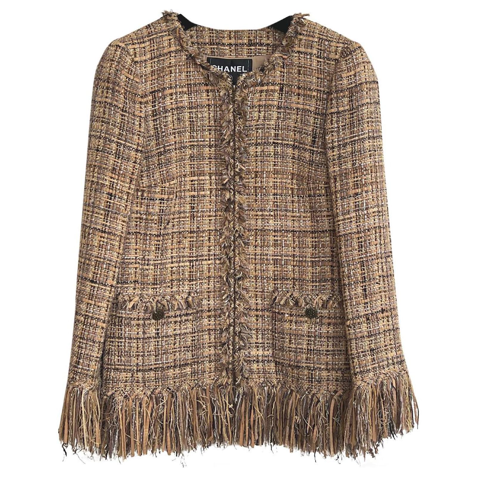 Chanel 6,8K$ Beige Lesage Tweed Jacket ref.404029 - Joli Closet
