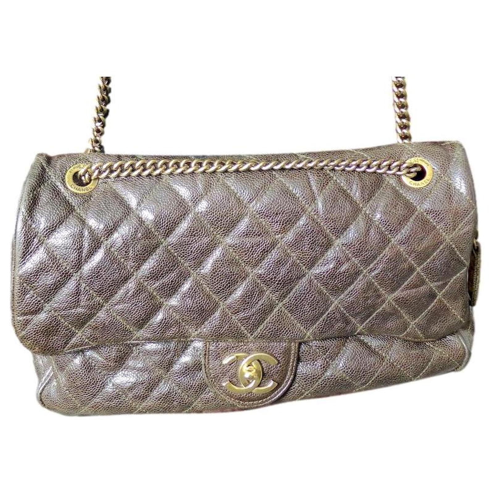 Timeless Chanel Handbags Brown Leather ref.222766 - Joli Closet