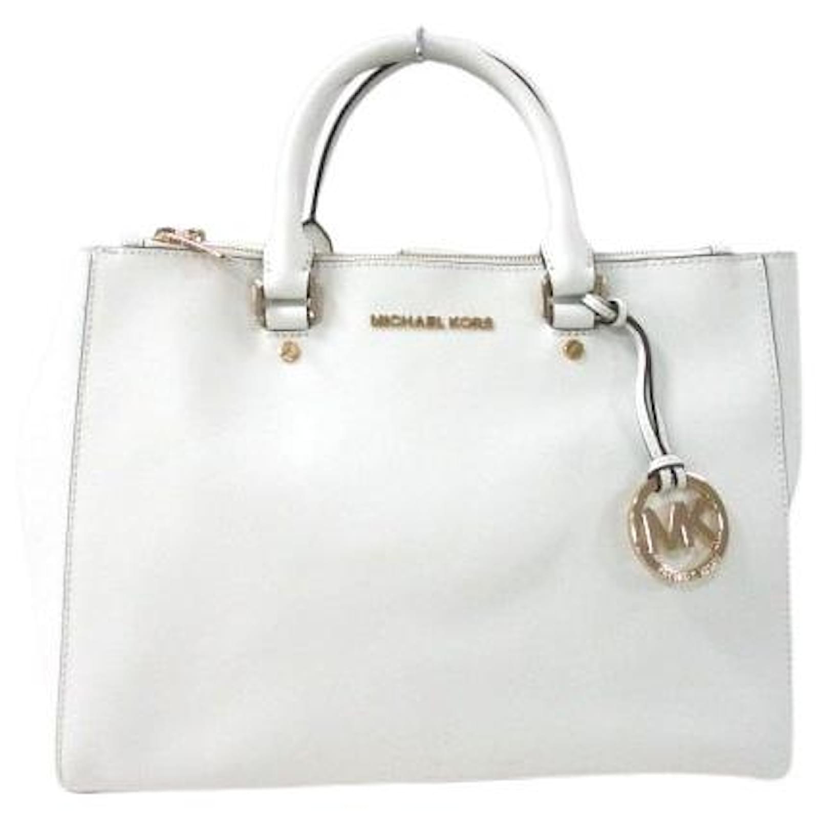 La bolsa de asas de Michael Kors Blanco Cuero  - Joli Closet