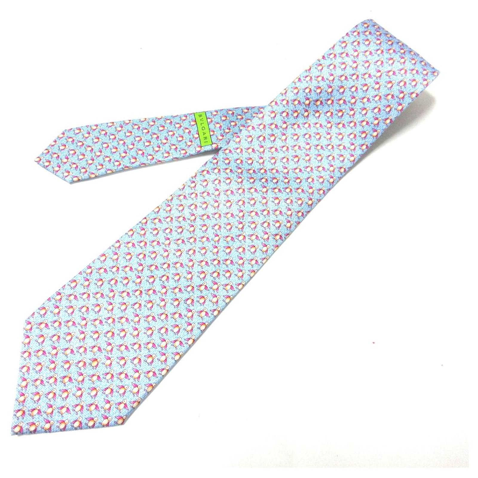 Bulgari Bvlgari tie Light blue Silk  - Joli Closet