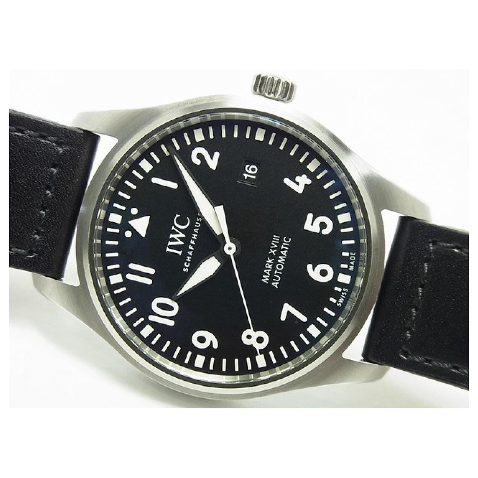 IWC Pilot's watch mark18 black IW327009 Genuine goods Mens Steel ref.404851  - Joli Closet