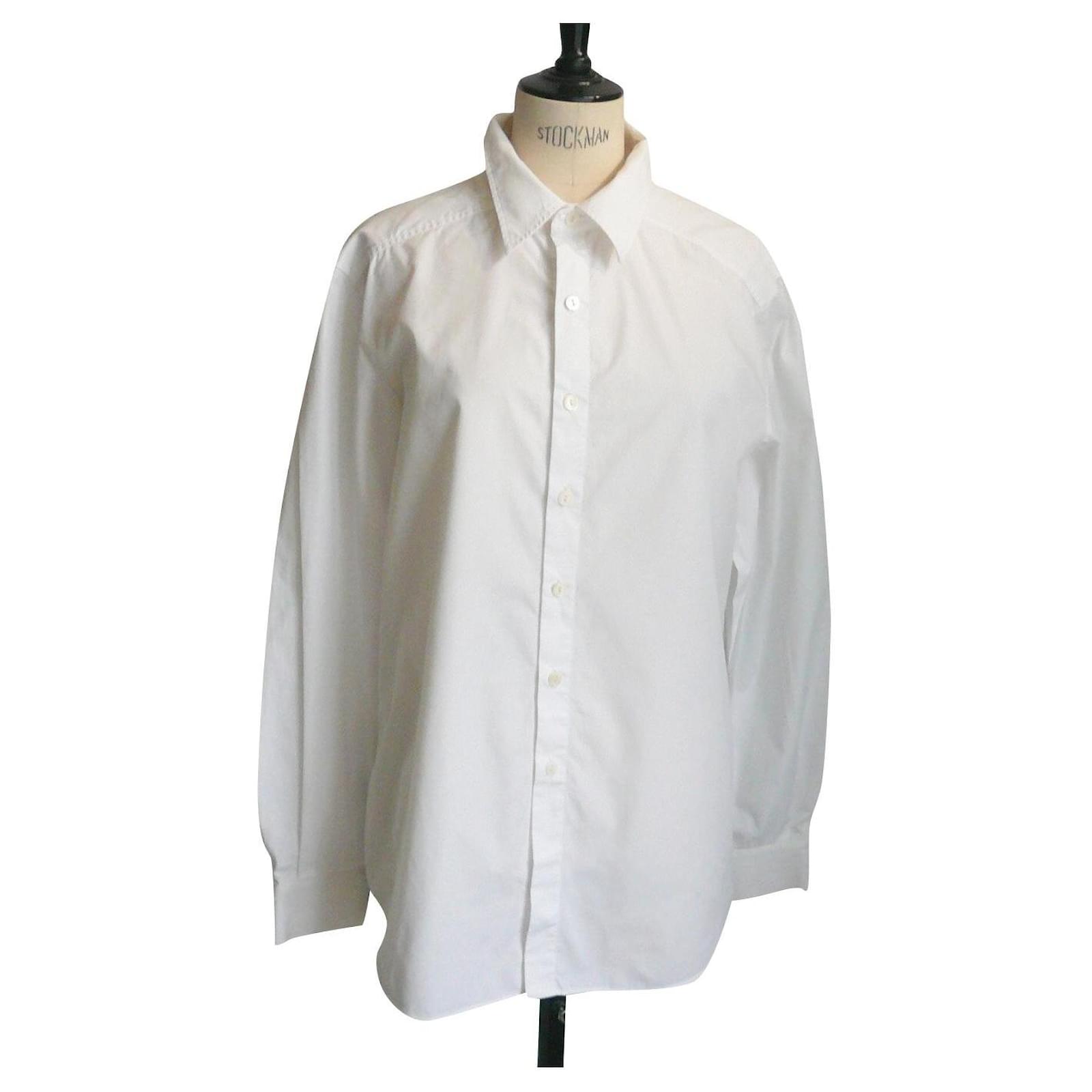 CHANEL 1990s Pleated Collar Shirt 8 Leaf Clover Chanel Buttons  Chelsea  Vintage Couture
