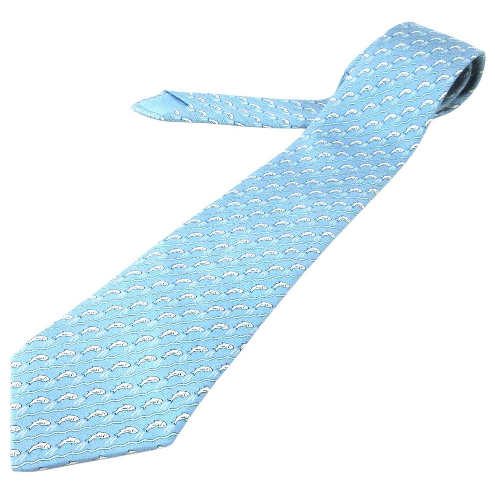 hermes light blue tie