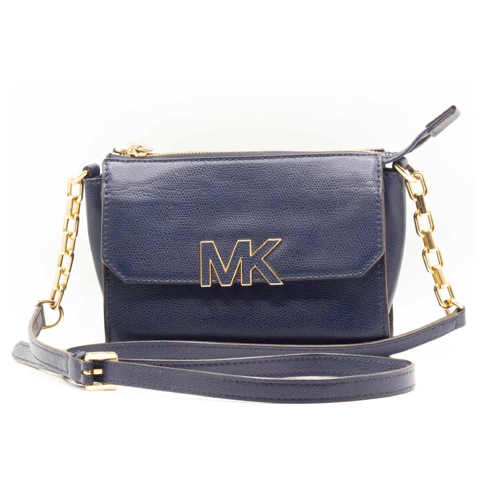 Michael Kors Florence Blue Leather handbag 35H5GREEC1T Navy blue   - Joli Closet