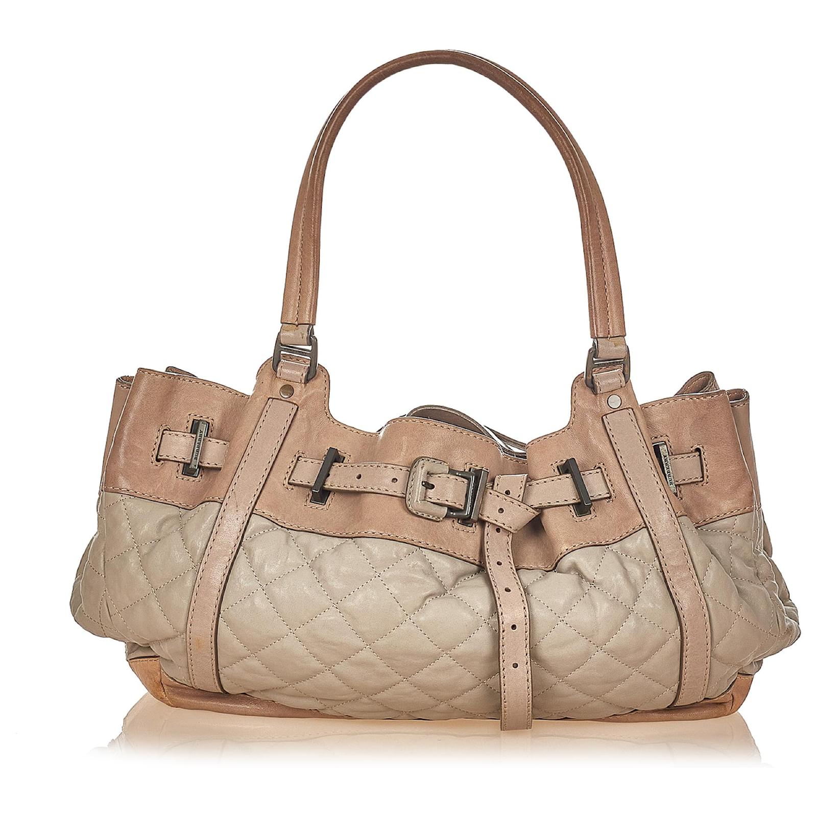 Burberry Borsa a tracolla Enmore in pelle grigia Rosa Grigio ref.405701 -  Joli Closet