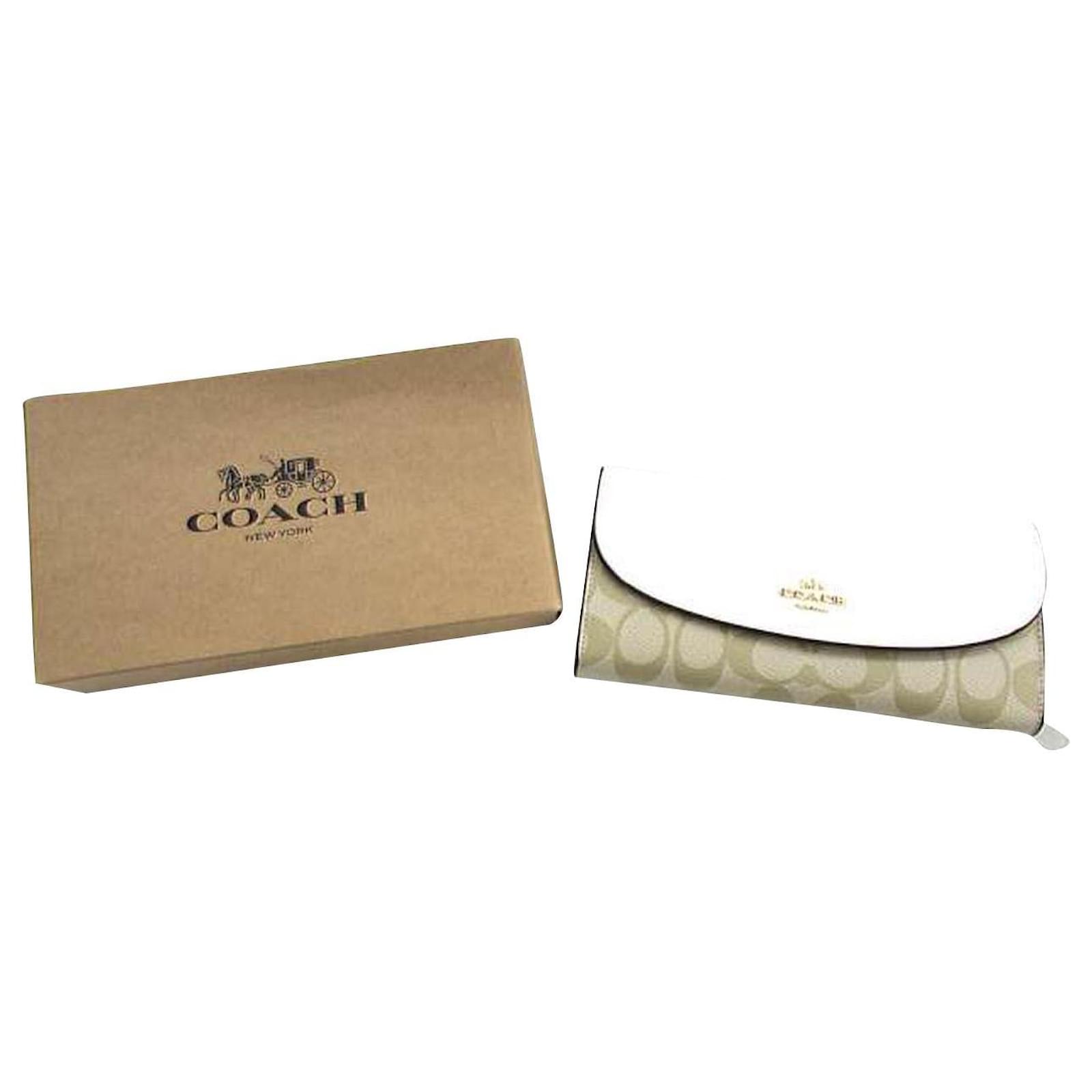 coach light khaki wallet