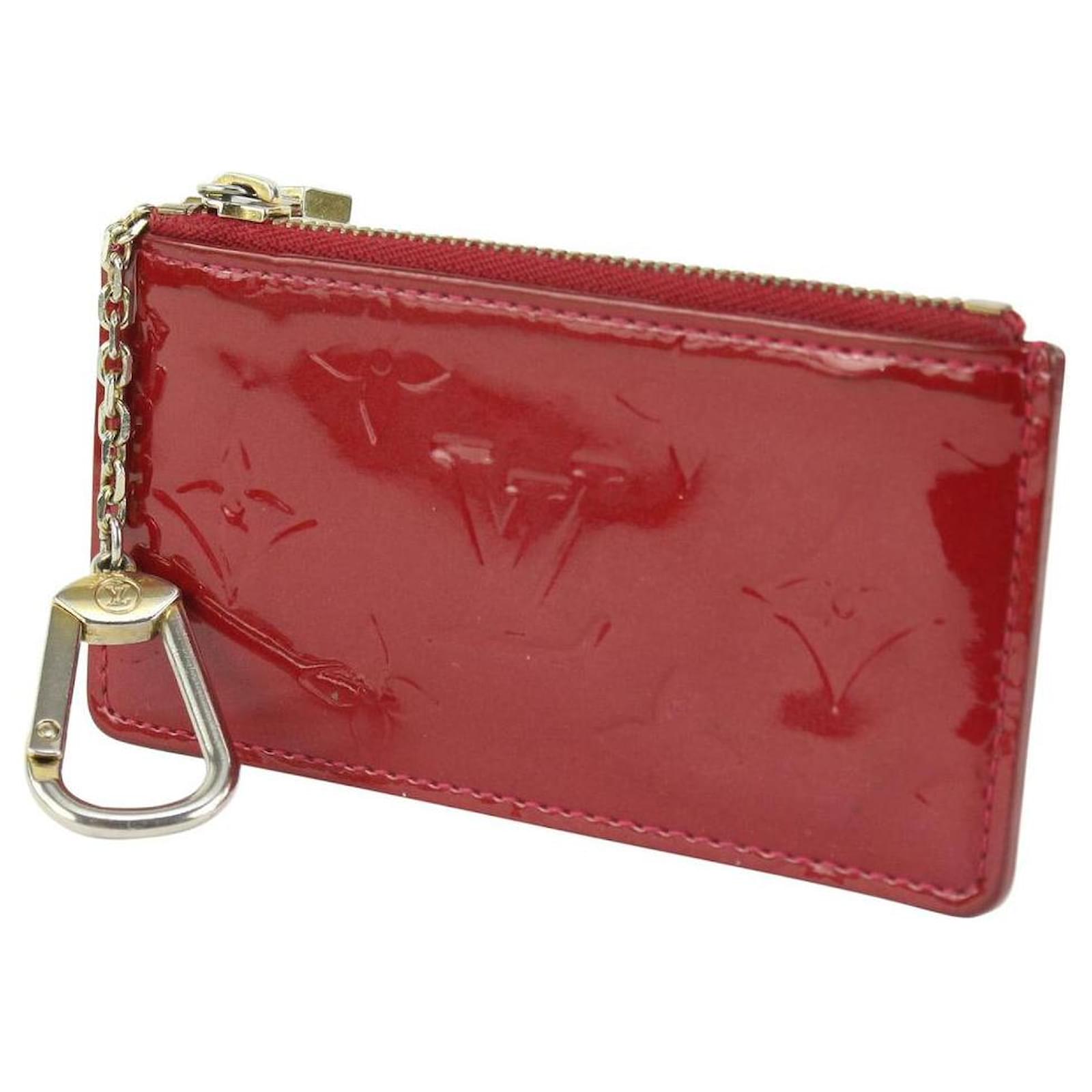 Louis Vuitton Monogram Vernis Key Pouch - Red Keychains