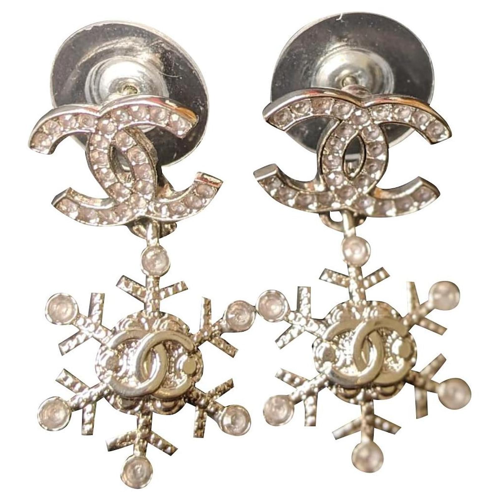 CHANEL Clip - On White Fashion Earrings for sale