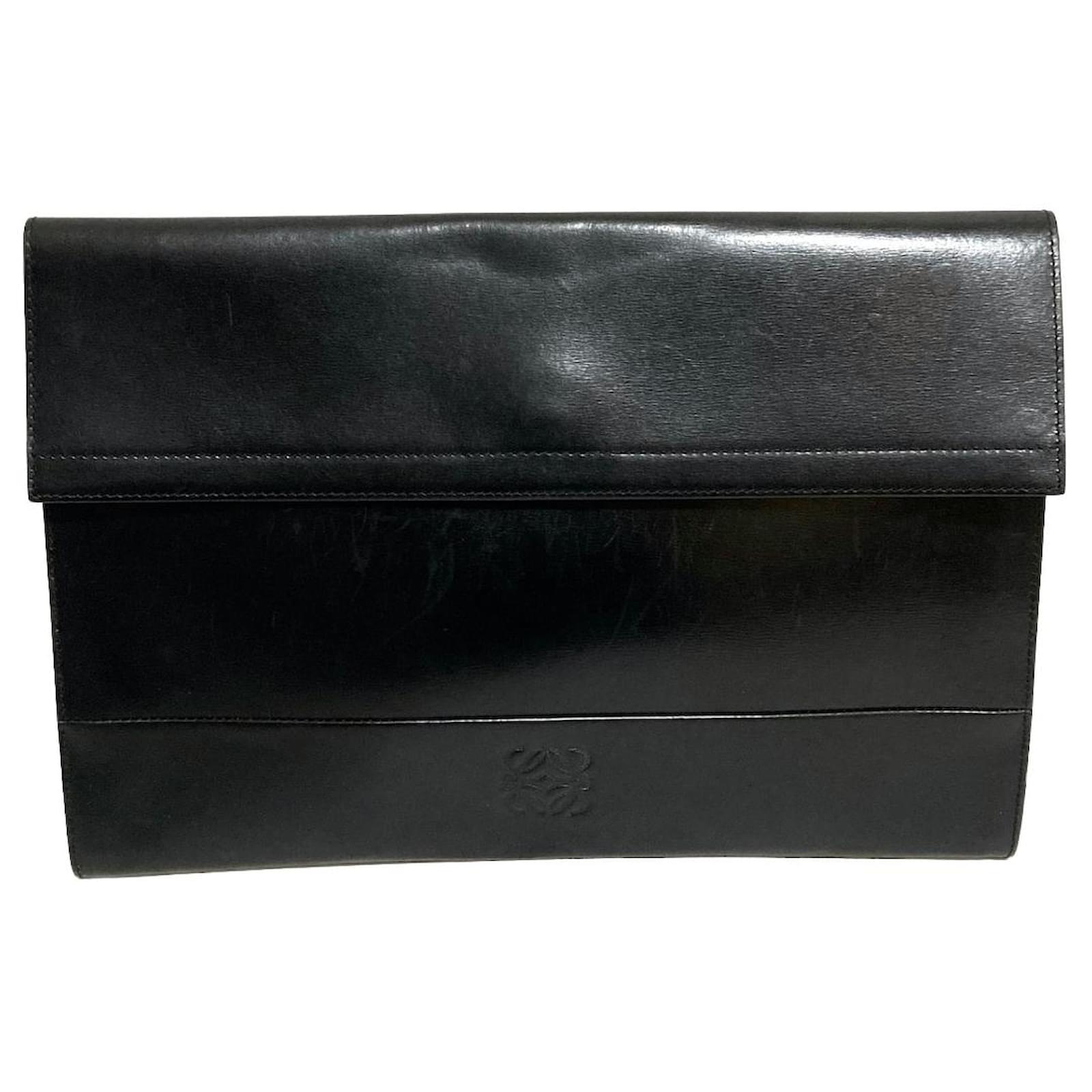 Loewe Clutch bag Black Leather ref.406764 - Joli Closet
