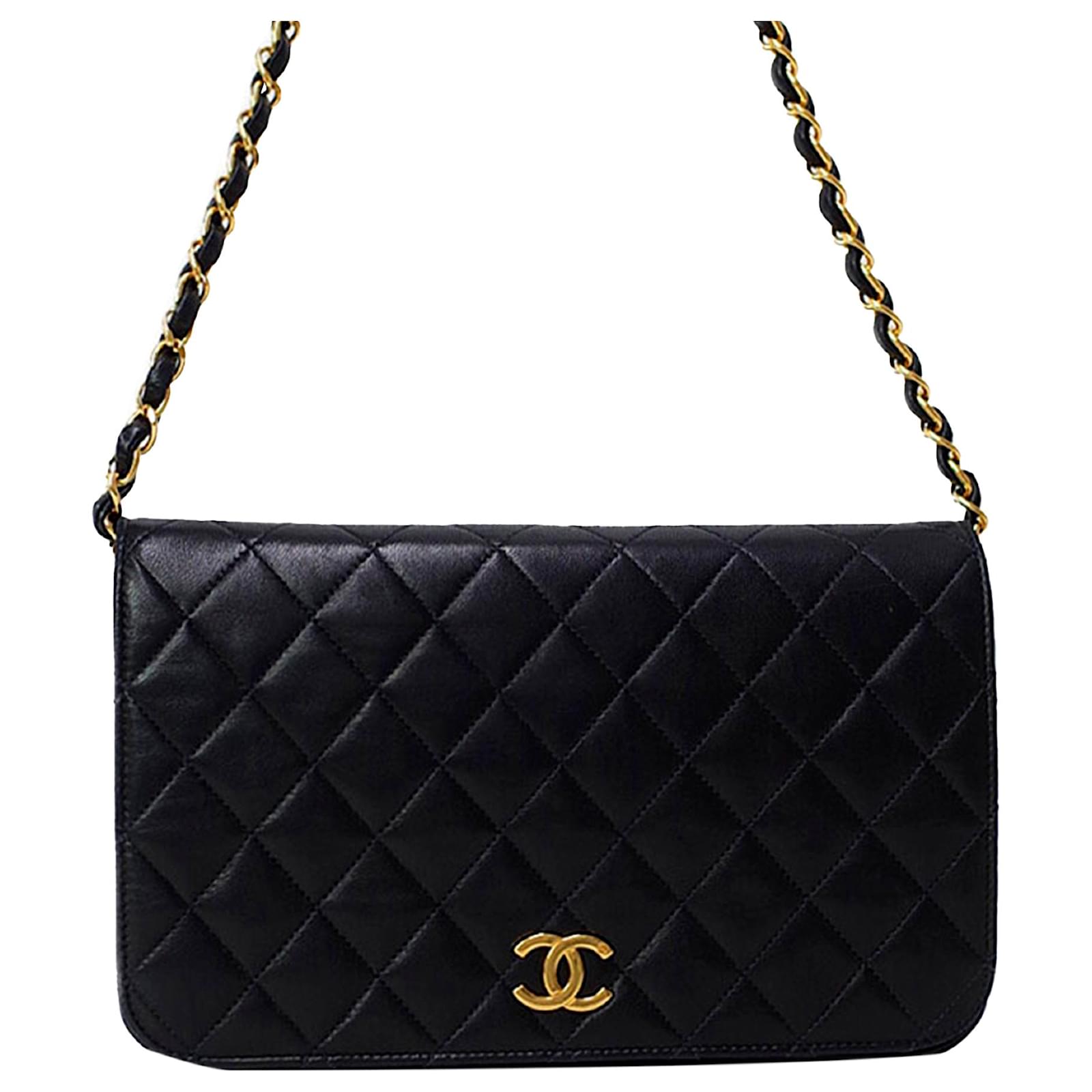 Chanel Black CC Timeless Lambskin Leather Flap Bag ref.408076