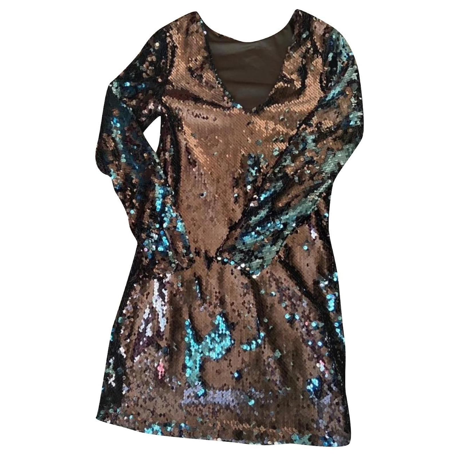 glitter dress top böhme Presley Sequin Top in Tan
