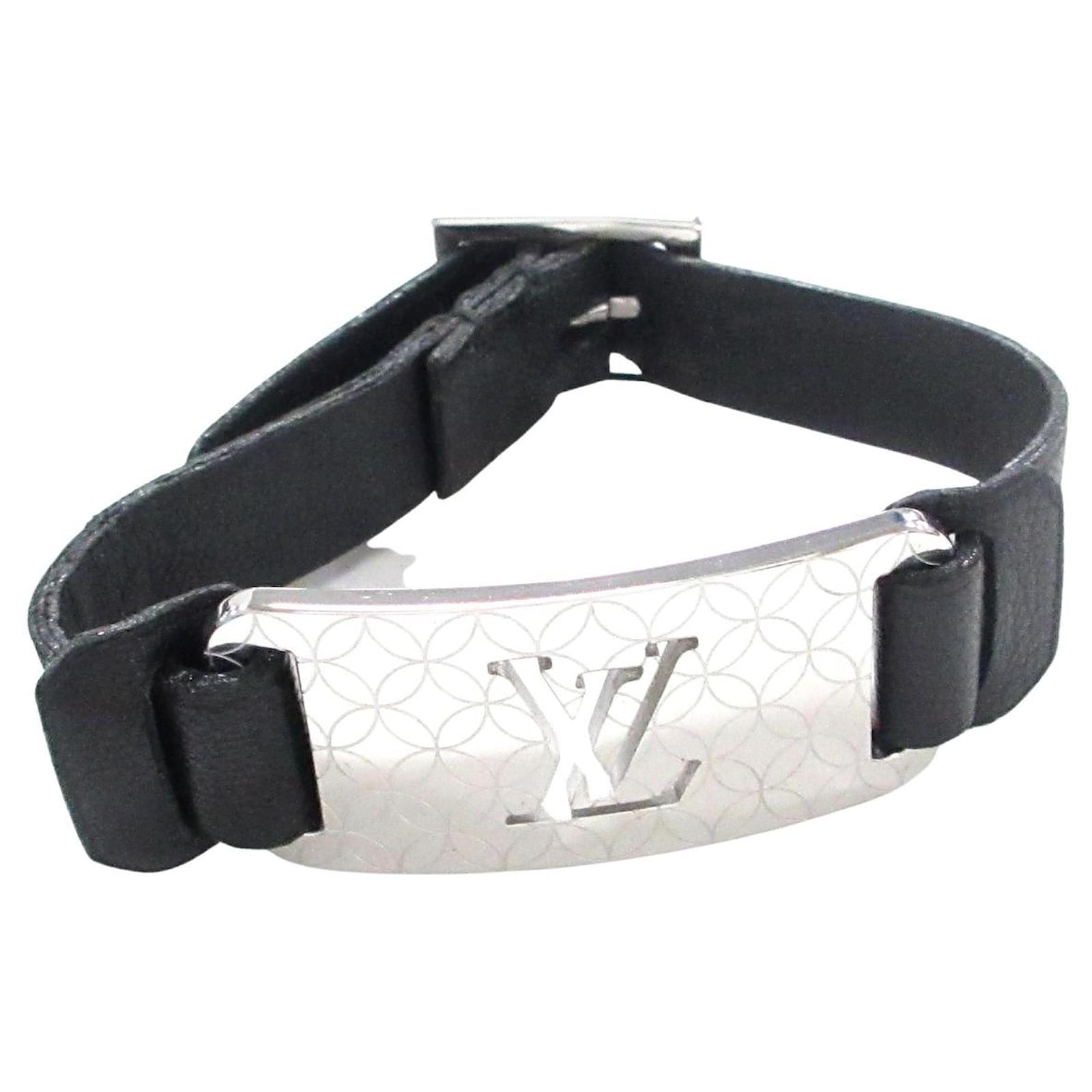 leather bracelet monogram eclipse black