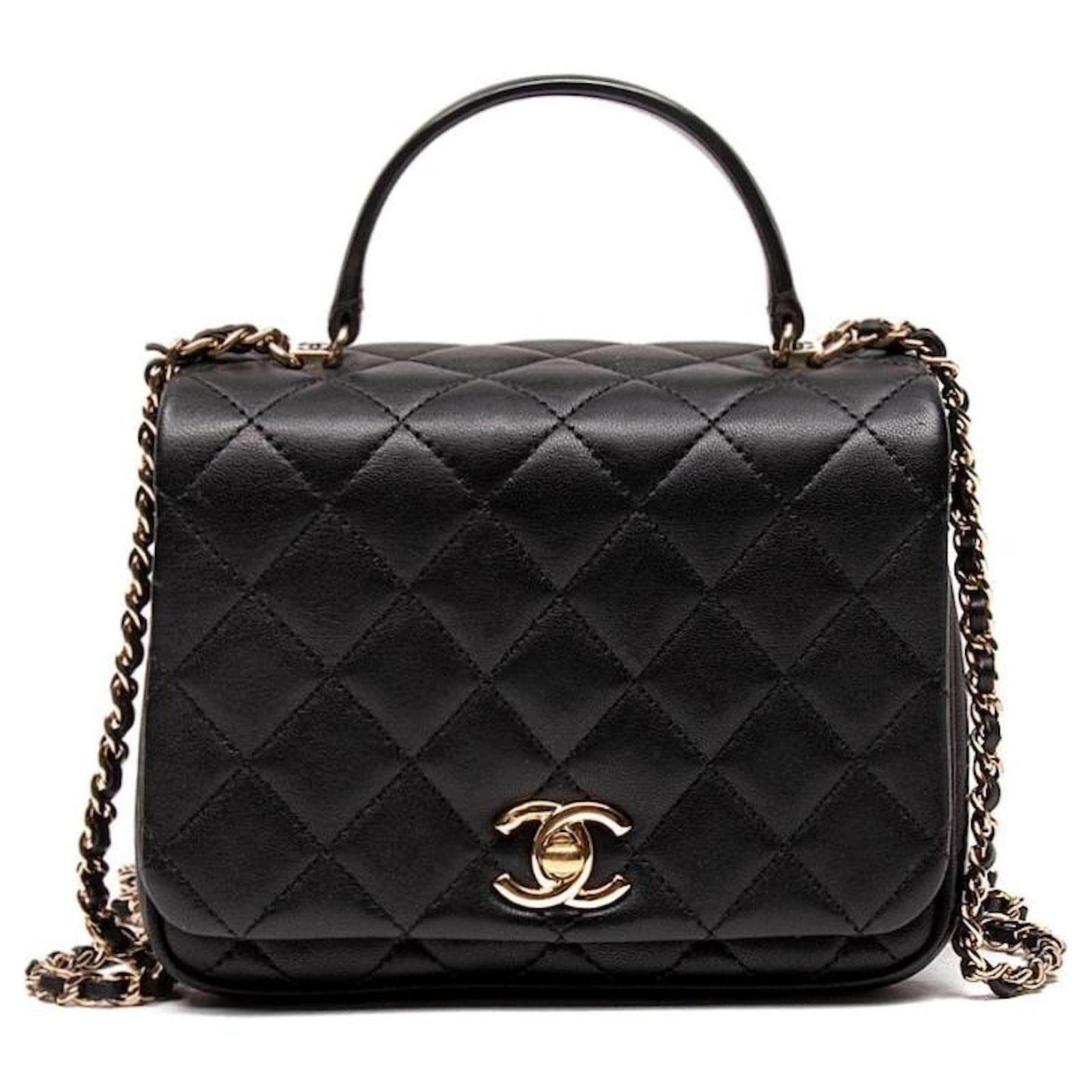 Chanel Citizen Chic Top Handle Bag Quilted Lambskin Mini Black 1934521