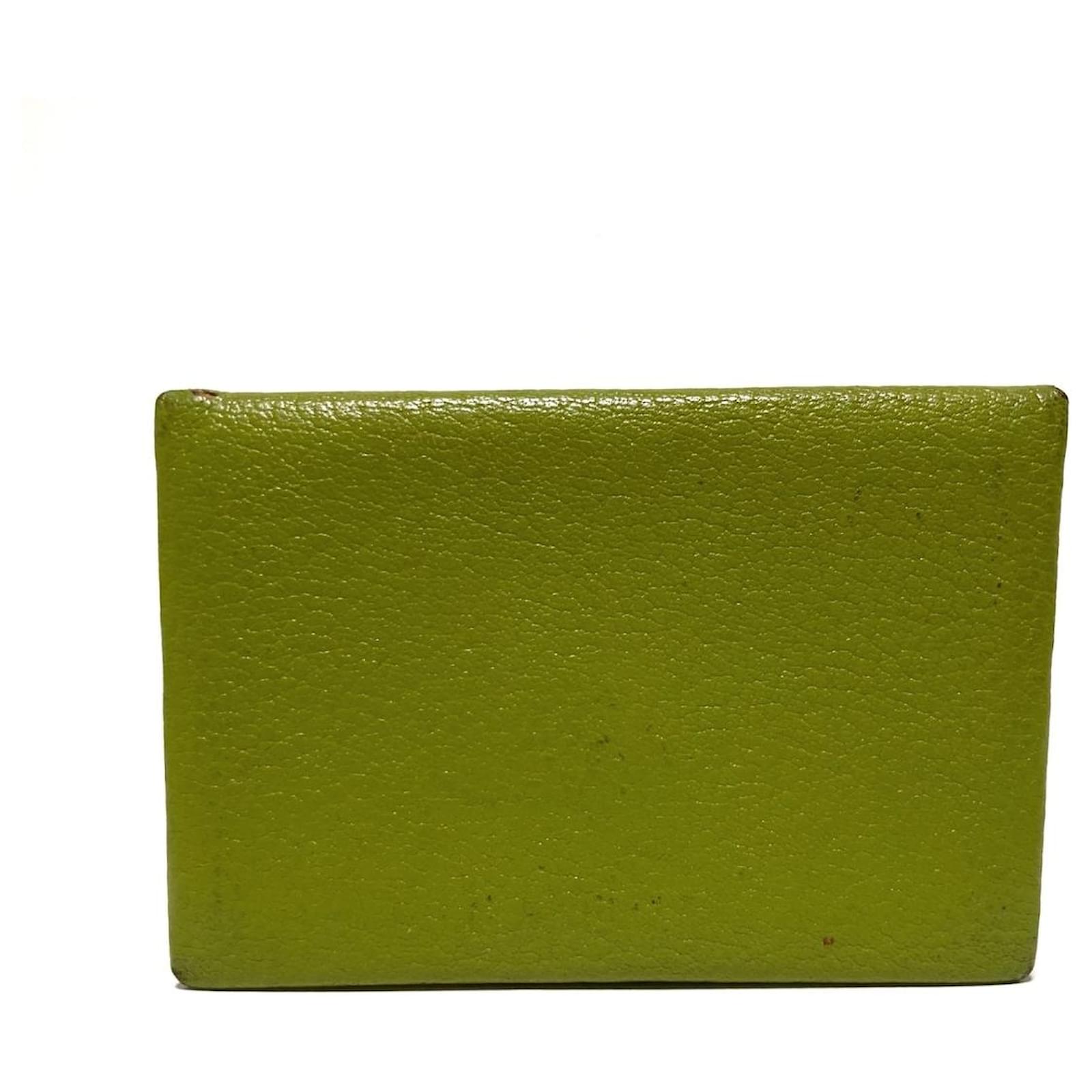 Hermès Hermes wallet Green Leather ref.409179 Joli Closet